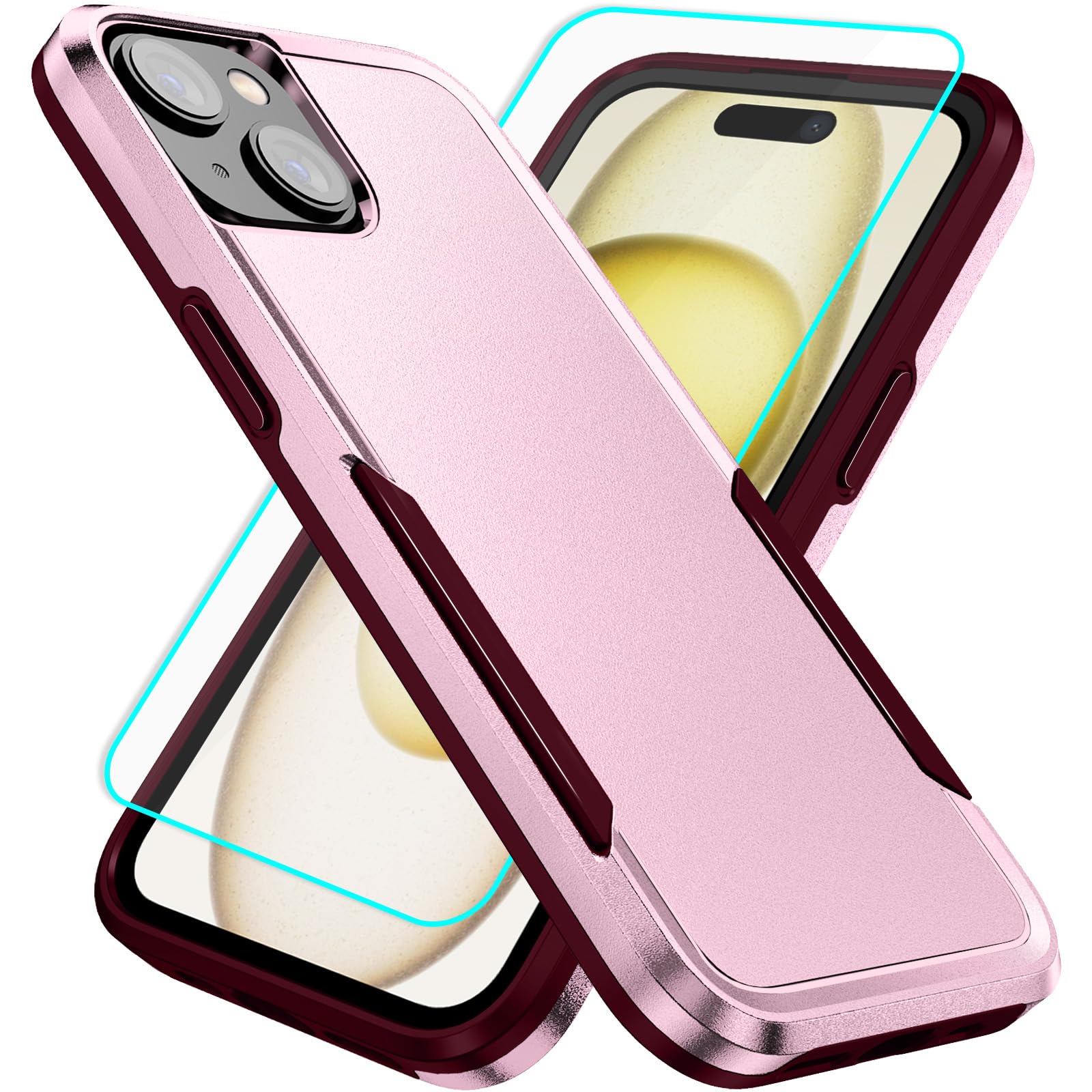 IXJYLCPC for iPhone 15 case with Screen Protection: Heavy Duty Protective Shockproof and…