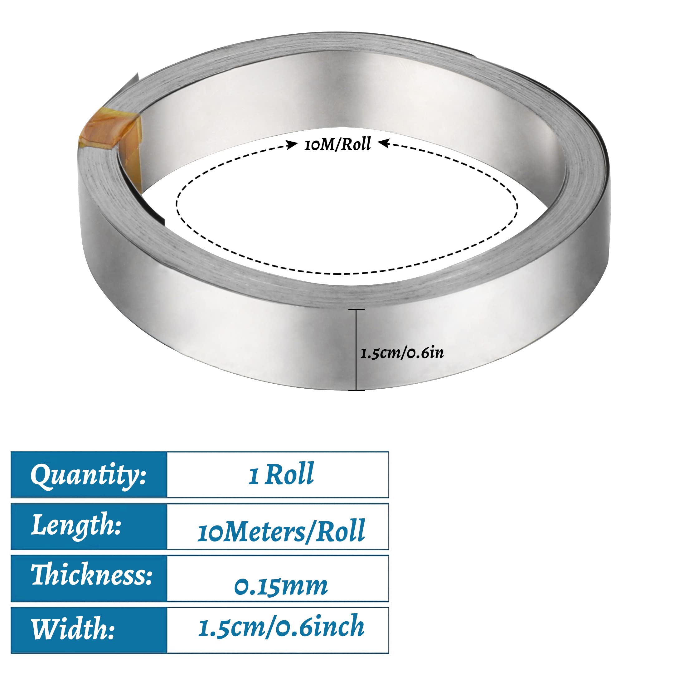 Produktbild von BIlinli Nickelband 10 M Für 18650 Batterie-Punktschweißen – 0,1x5 Mm & 0,15x6 Mm, Für Akkupack-Bau