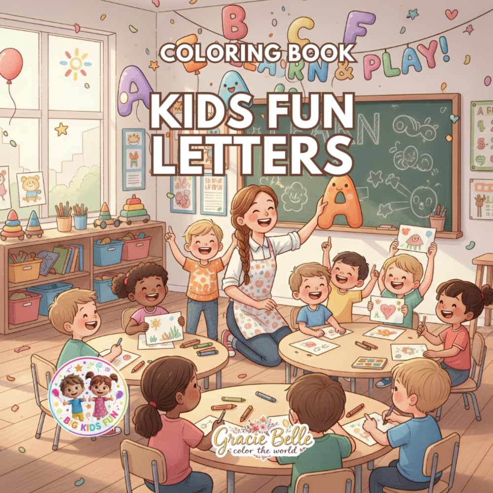 Kids Fun Letters Coloring Book: Learn, Play and Color the Alphabet – Creative ABC Adventures for Kids