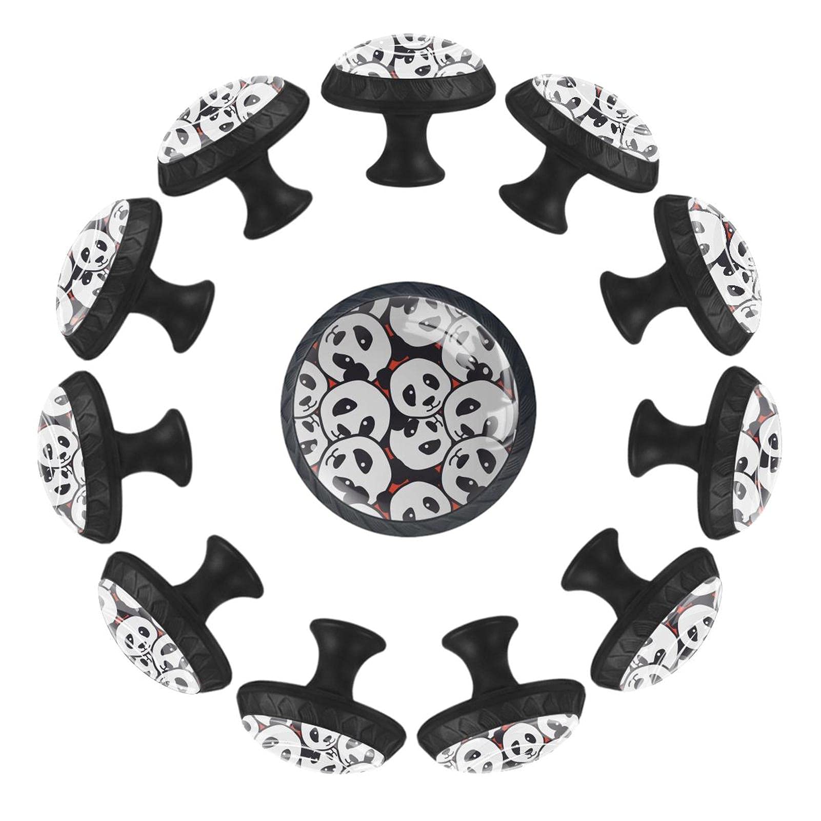 Boutons de tiroir panda pour chambre d'enfant et salle de jeux ludique