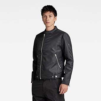 G-STAR RAW Men's Biker Jacket, Black (Black D24747-c143-990