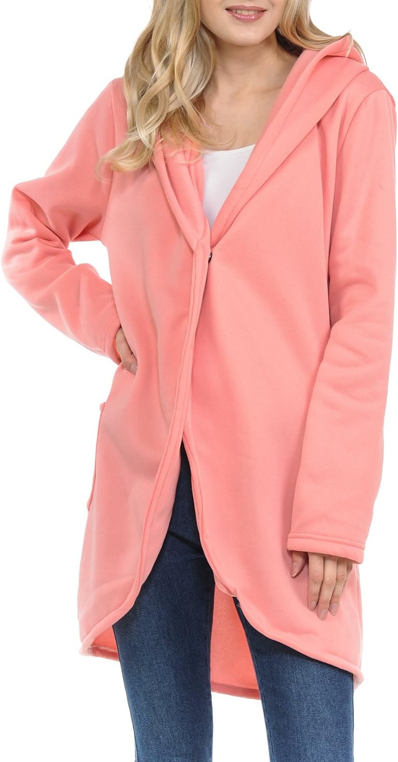 Womens Soft Fabric Oversized Open Front Hoodie Pancho Cardigan Sweater