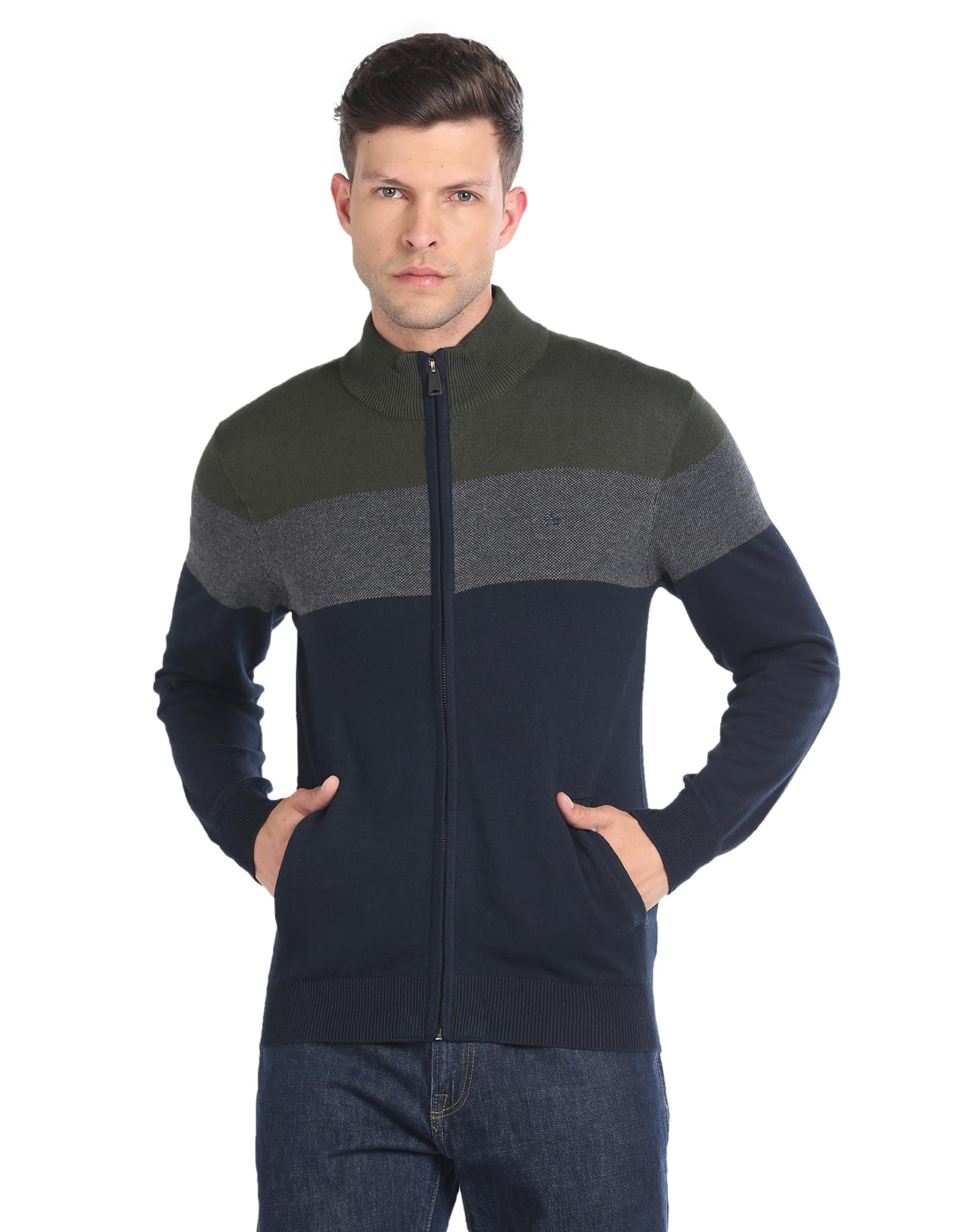 Men's Cotton Casual High Neck Sweater-image-33