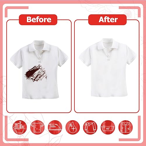 Miniatura 3 de 200 toallitas quitamanchas envueltas individuales, mini toallitas quitamanchas para ropa, tela para lavandería, alfombra para bebés, comedores de