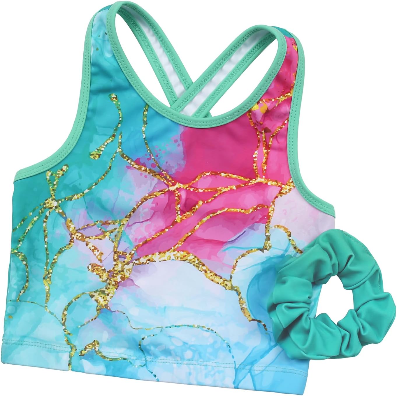 Gymnastics Leotards for Girls with shorts Tumbling Dance Cross Back Unitards Activewear - Image 3