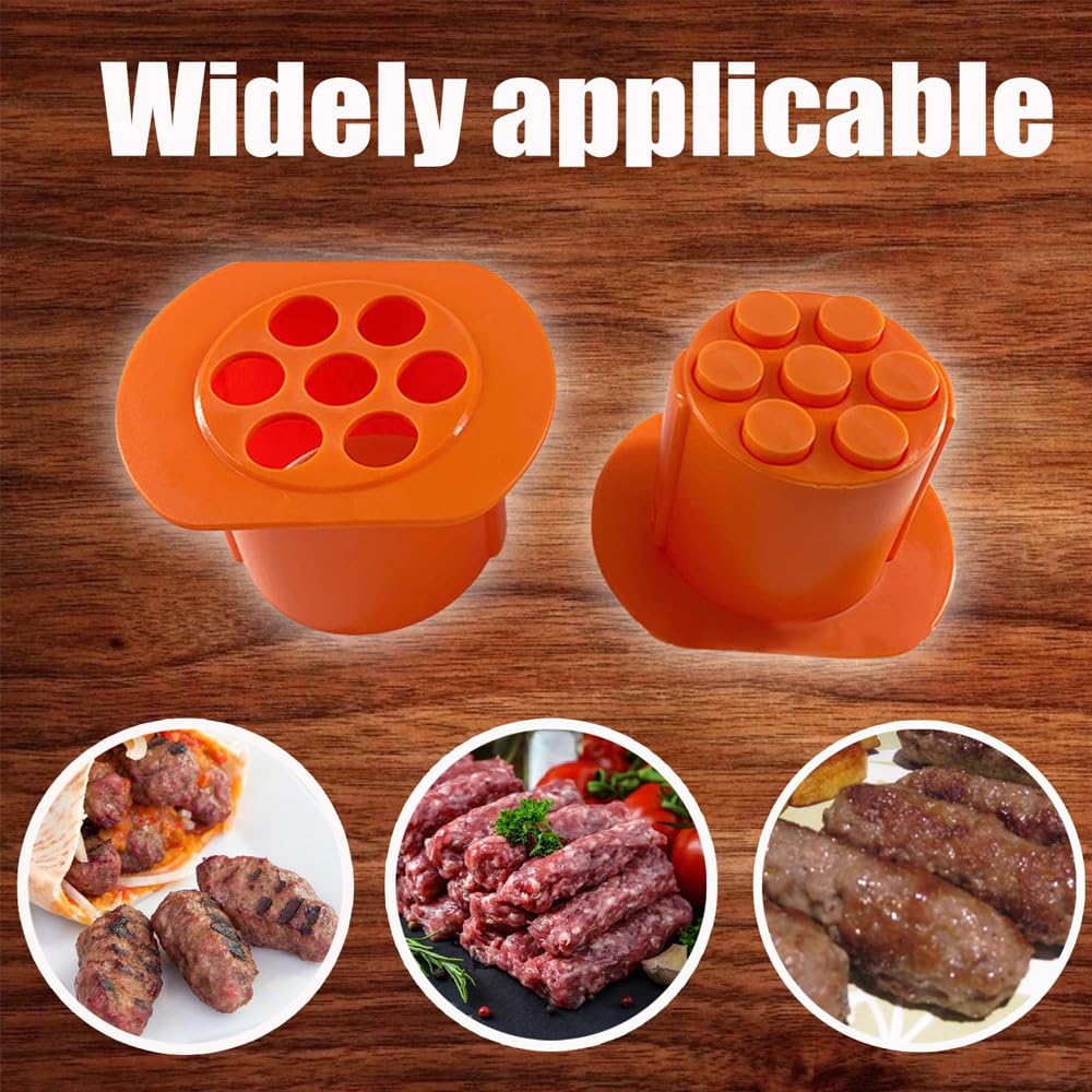 Presse à Cevapcici 7 Trous Manuelle – Machine à Saucisses Et Hot-Dogs Maison Facile Et Rapide