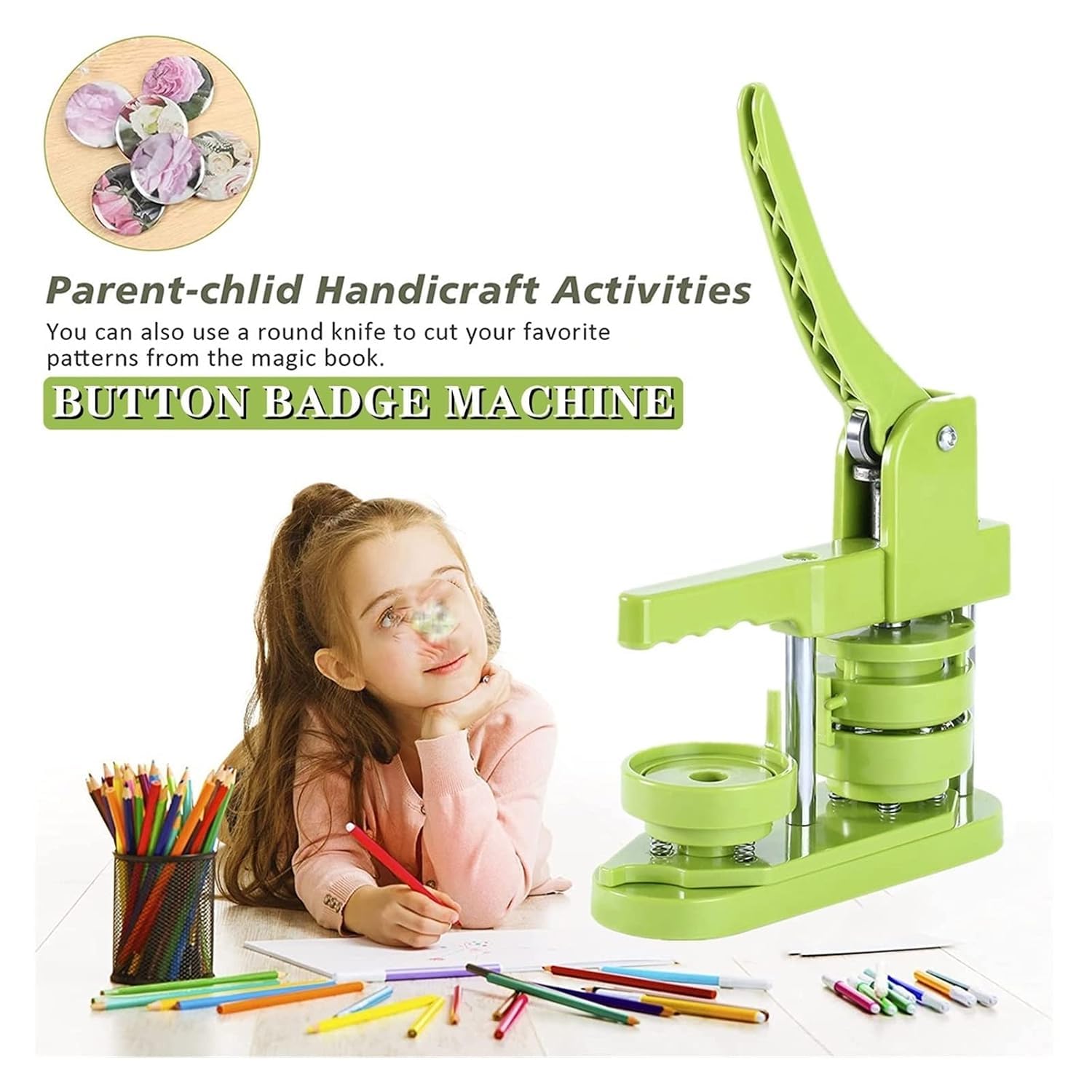 Machine À Fabriquer Des Badges À Boutons, Moule Pour Badges Diy, Machine À Épingles Pour Badges De 58 Mm (32 Mm), Outil De Création Pratique Et Professionnel