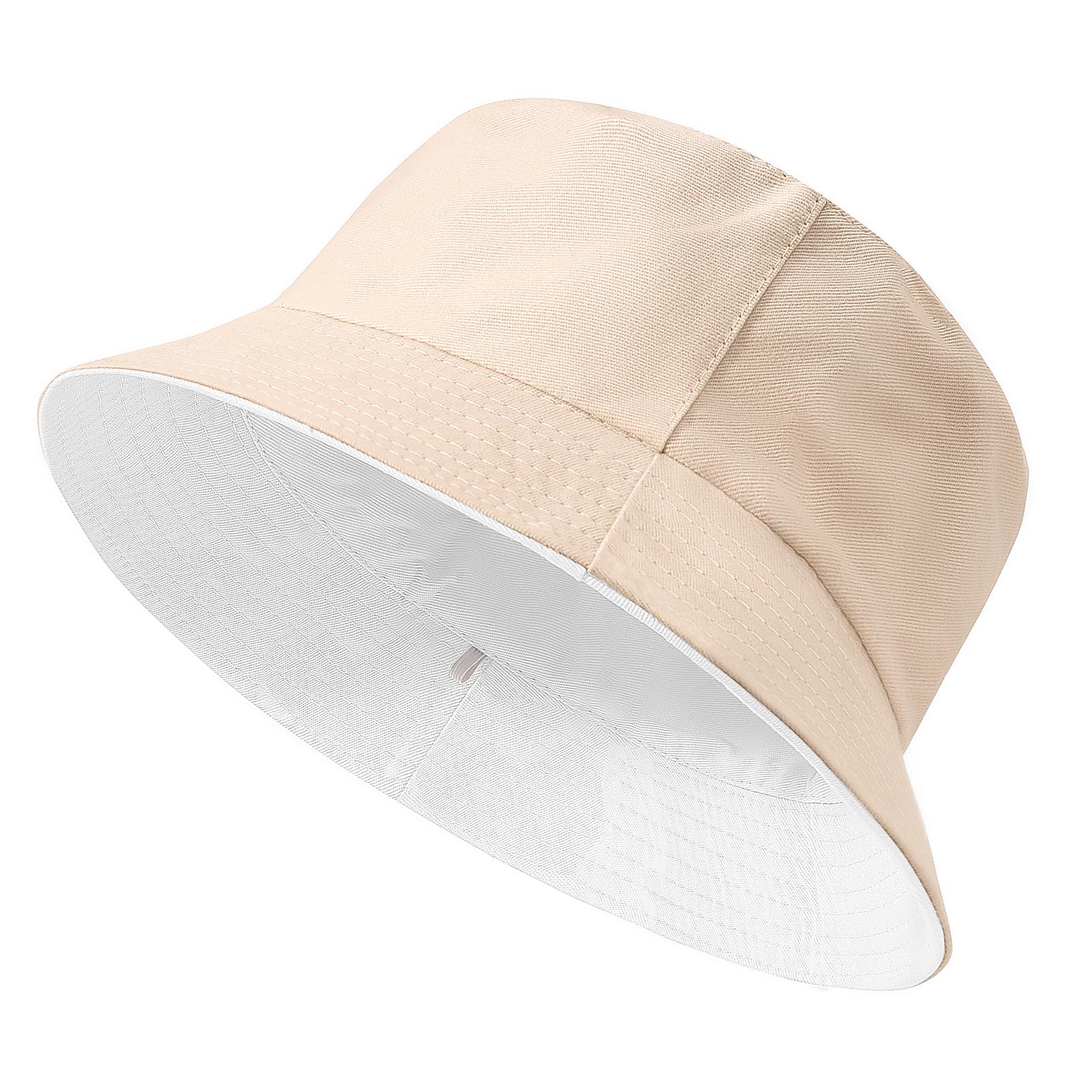 TOMEEK Fischerhut Herren Bucket Hat Damen Sonnenhut Reversibel Fischerhüte Baumwolle Sommerhut Unisex Anglerhut Doppelseitig Freizeithut Faltbar Einfarbige