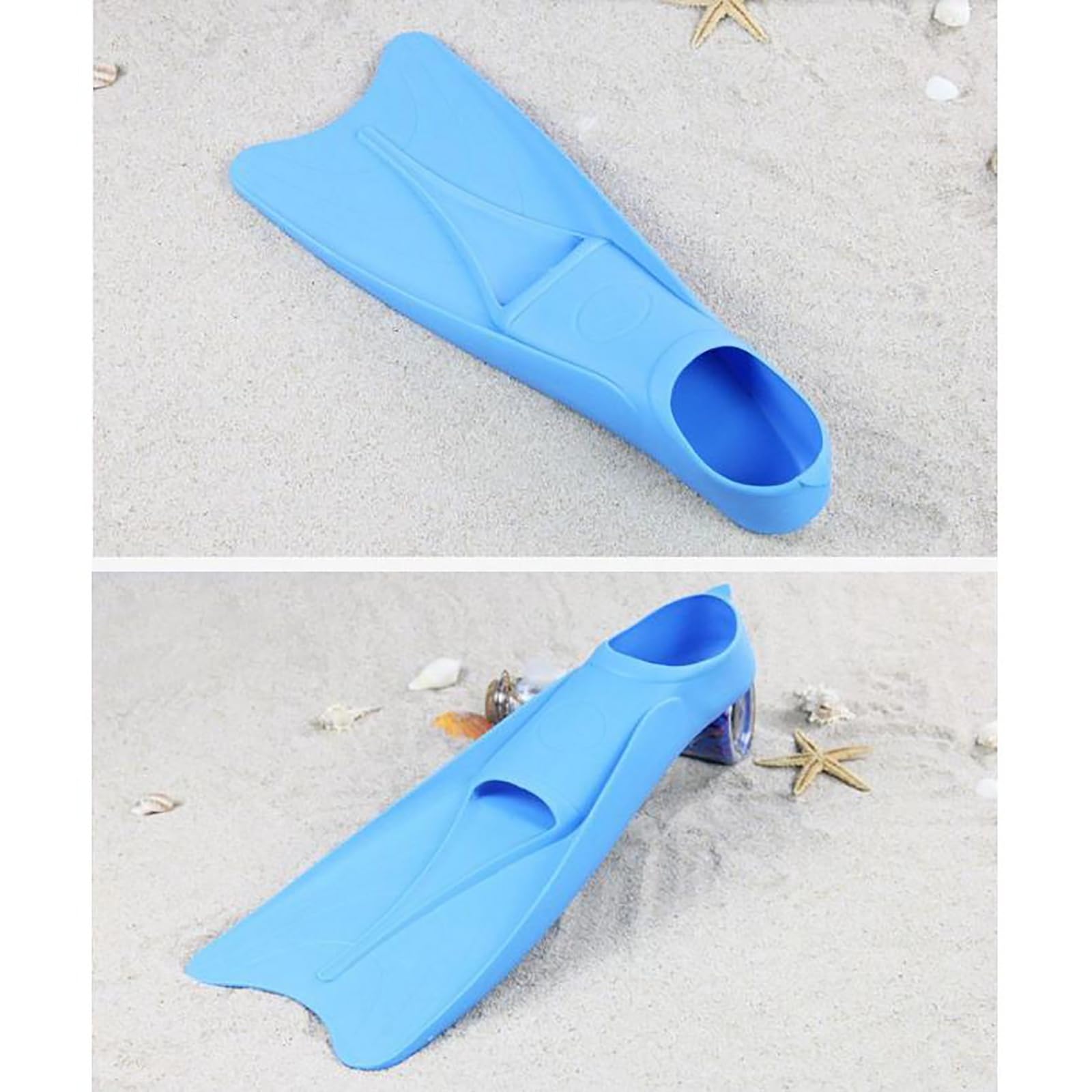 Flossen Schwimmflossen for Erwachsene, Freestyle-Tauchen, Lange Entenfüße, Handfläche(38-40)