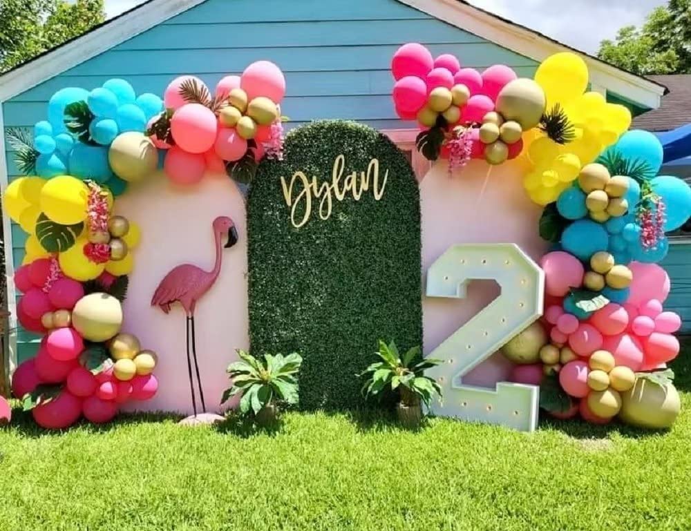 FiVan Hintergrundabdeckung Für Babyparty – Wellen-Design In Weiß/Rosa