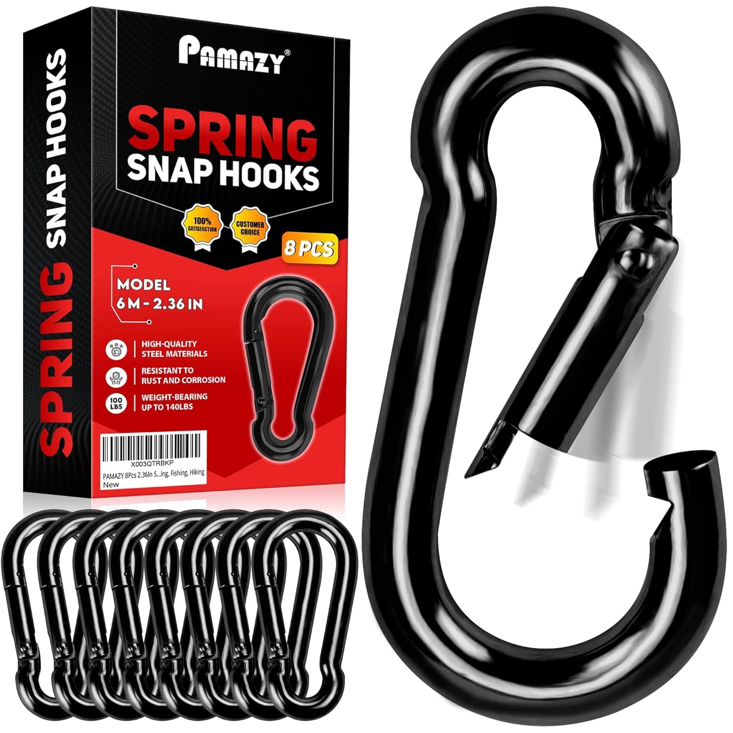 Spring Hooks For Rope Snapklik.com : 8Pcs 2.36In Spring Snap Hooks, Carabiner Clip, Heavy ...