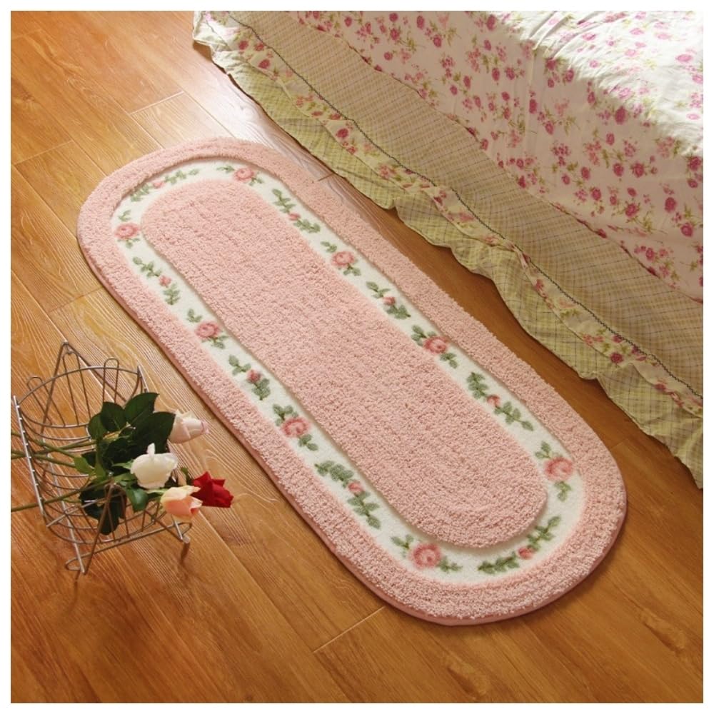 Niedlicher Rosen-Teppich – Ultraweich & Rutschfest, 45x120 Cm, Für Bad, Schlafzimmer & Wohnzimmer