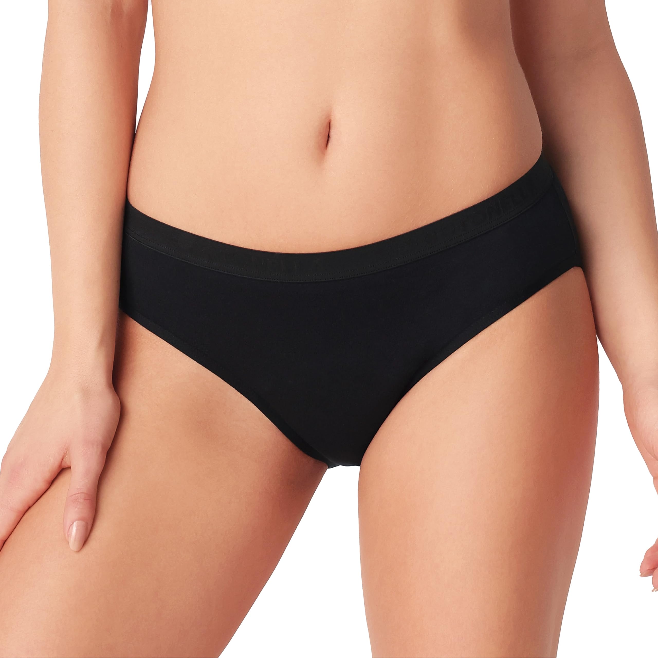Cotonella, Slip assorbente FloWear in Morbido Cotone bielastico, Con Tassello Antibatterico Lavabile e Riutilizzabile, adatto per Flusso moderato - Conf. da 2 pezzi - art. ADB62K2