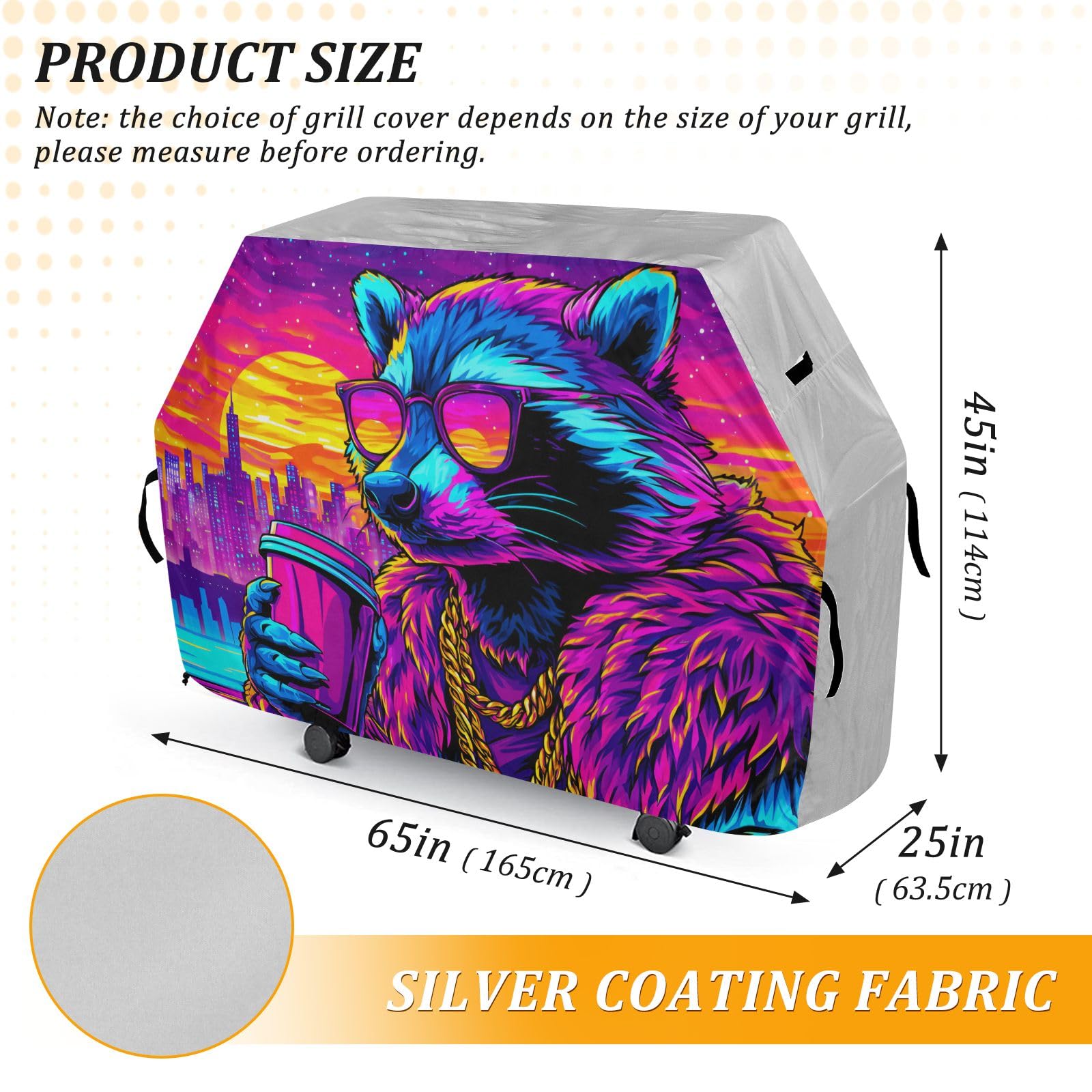 Upstart Raccoon - Funda para barbacoa impermeable y resistente al aire libre