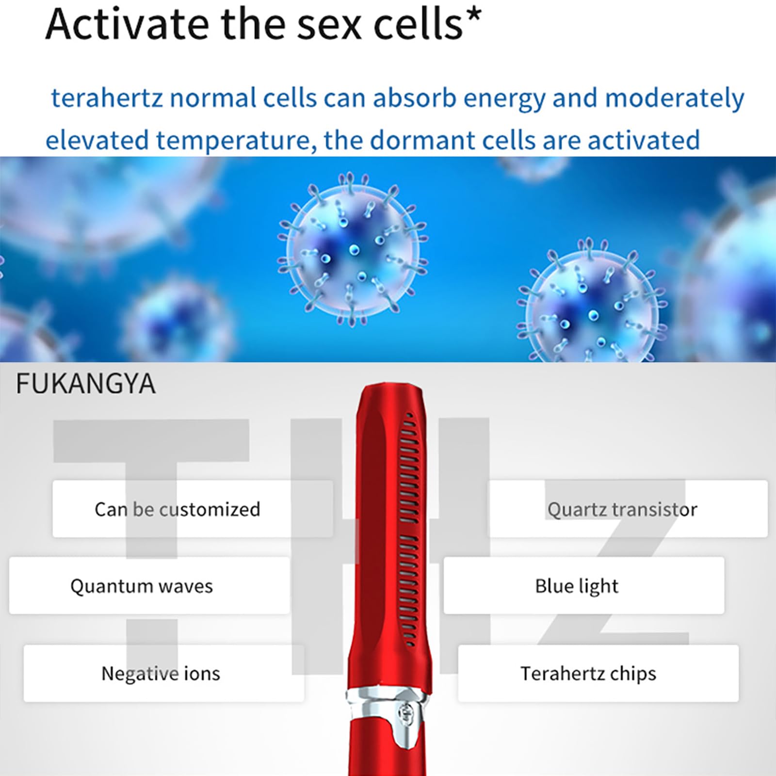 Dispositivo per Fisioterapia Terahertz, Dispositivo per Fisioterapia Cellulare con Massaggio Elettrotermico, Regolazione della Temperatura a 3 Livelli, per Attivare Le Cellule