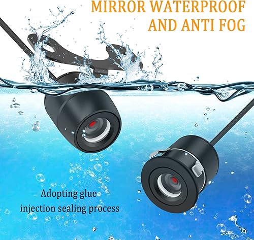 Miniatura 6 de Cámara de respaldo inversa para automóvil, visión nocturna HD, gran angular de 170, cámara de visión trasera frontal con diseño de doble propósito,