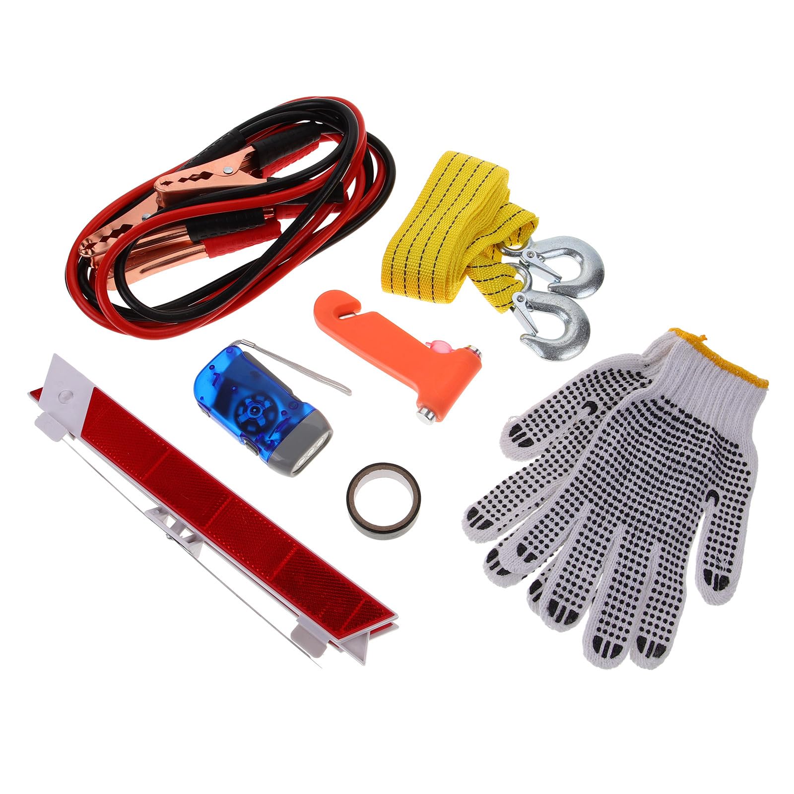 Kit de Sécurité pour Voiture en ABS et Métal Facile à Utiliser Outils D'urgence pour Inspections et Interventions Véhicules