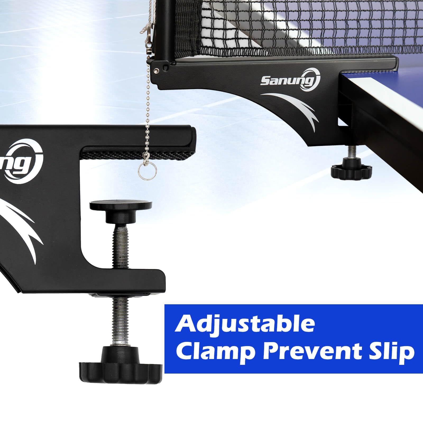 Filet De Tennis De Table GEWO CS Professional – 183 Cm, Pince Métal Avec Vis De Réglage, Conforme ITTF/DTTB, Pour Table 152,5 Cm