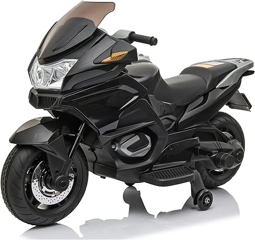 Motocicleta negra de 12 V.