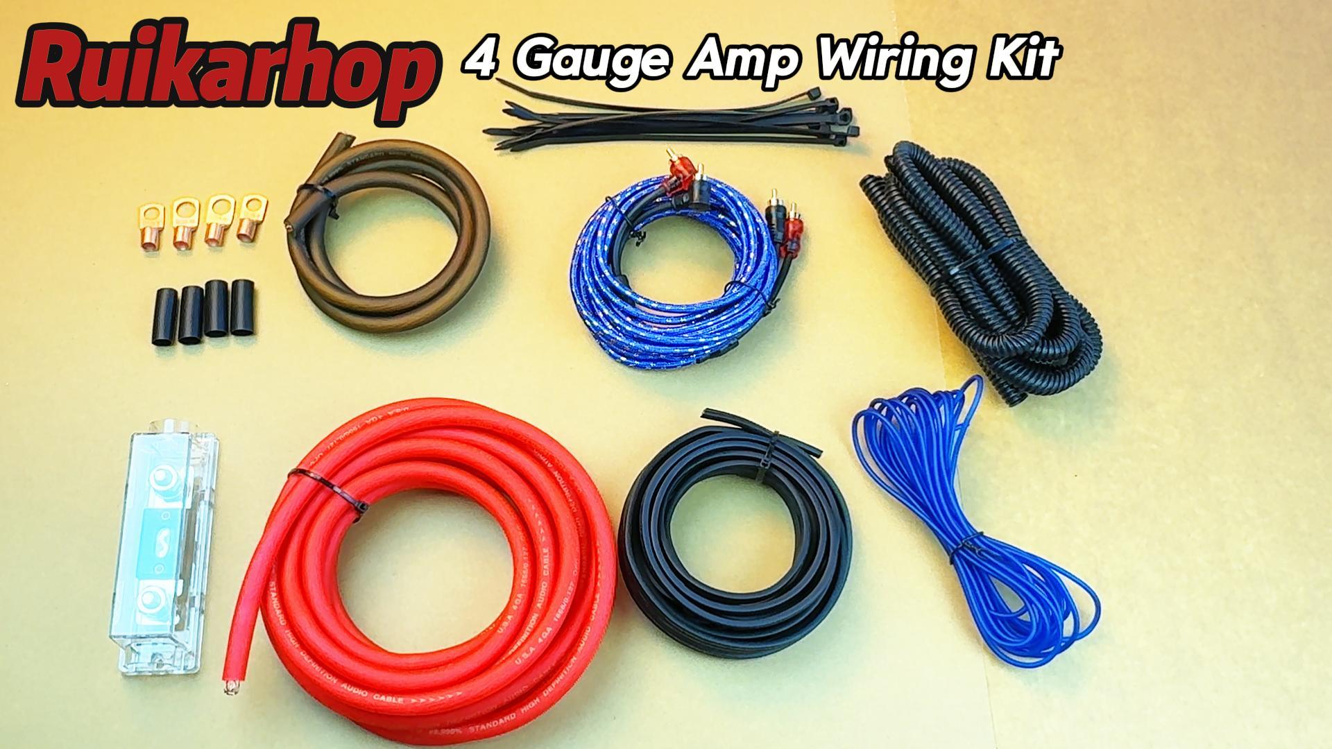 Image of 4 Gauge OFC AMP Wiring Kit,2000 watt Amp Wiring kit for Amplifier for Audio