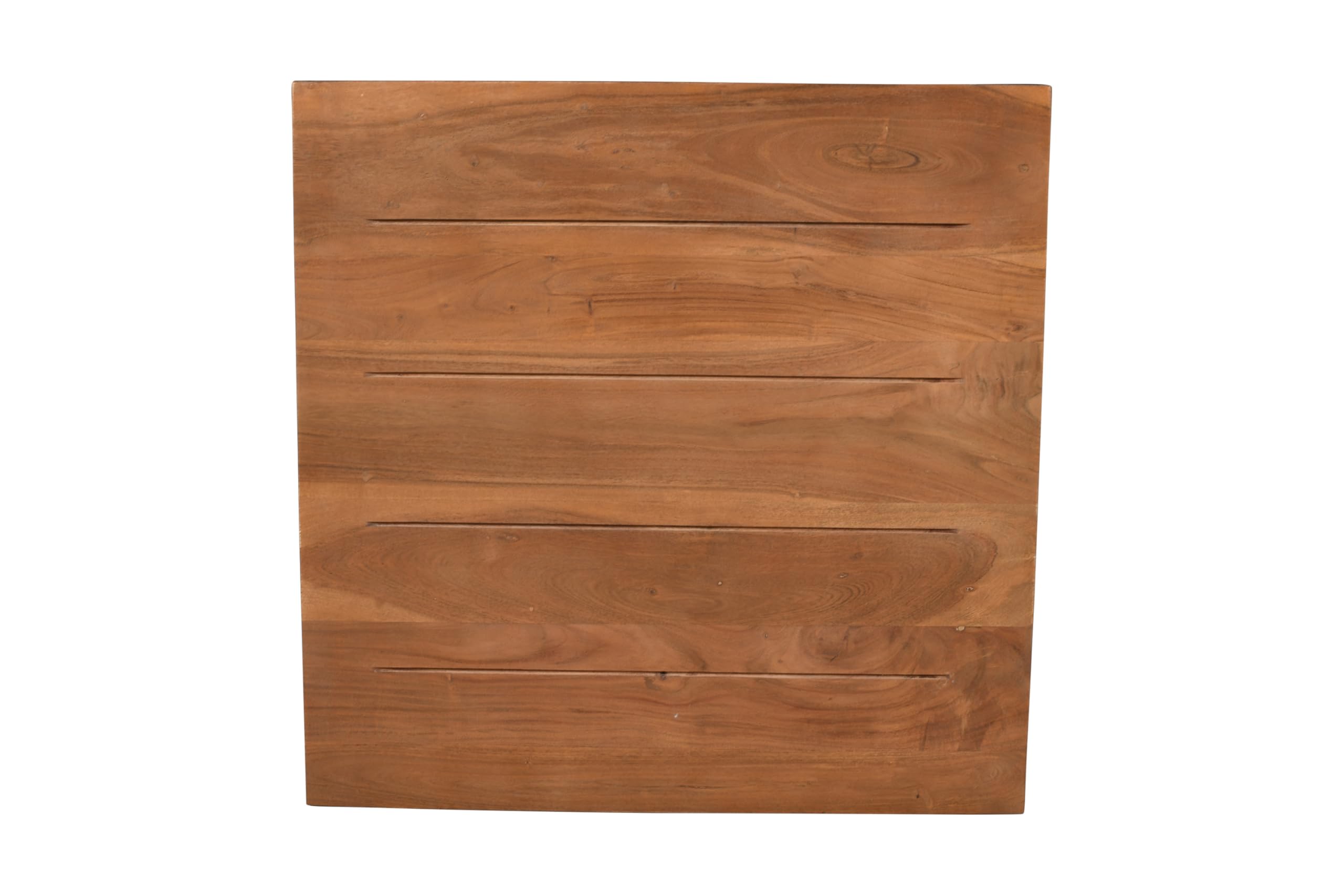 SAM Holzplatte Brasileiro | 60 x 60 cm | Akazienholz massiv | Farbe: Nussbaum | gerade Kante | Pflegeleichte DIY Tischplatte | geeignet für Esstische/Bistrotische/Couchtische