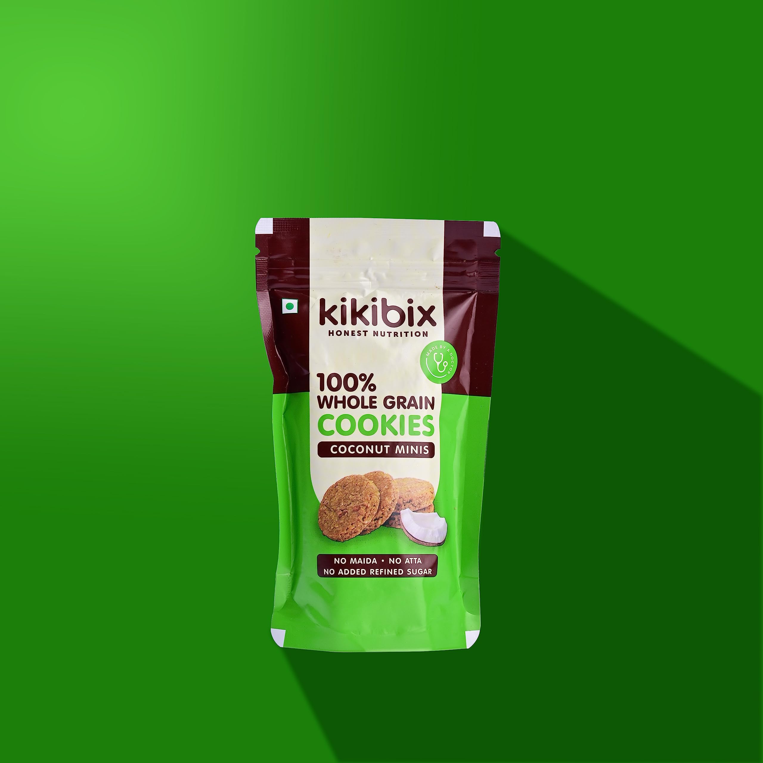 Kikibix High Fibre Coconut Cookies, High Fibre, Tasty & Healthy Mini Jaggery Biscuits, Multigrain Digestive Biscuit, Healthy Snacks For Adults & Kids,160 Gms - Image 9 thumbnail