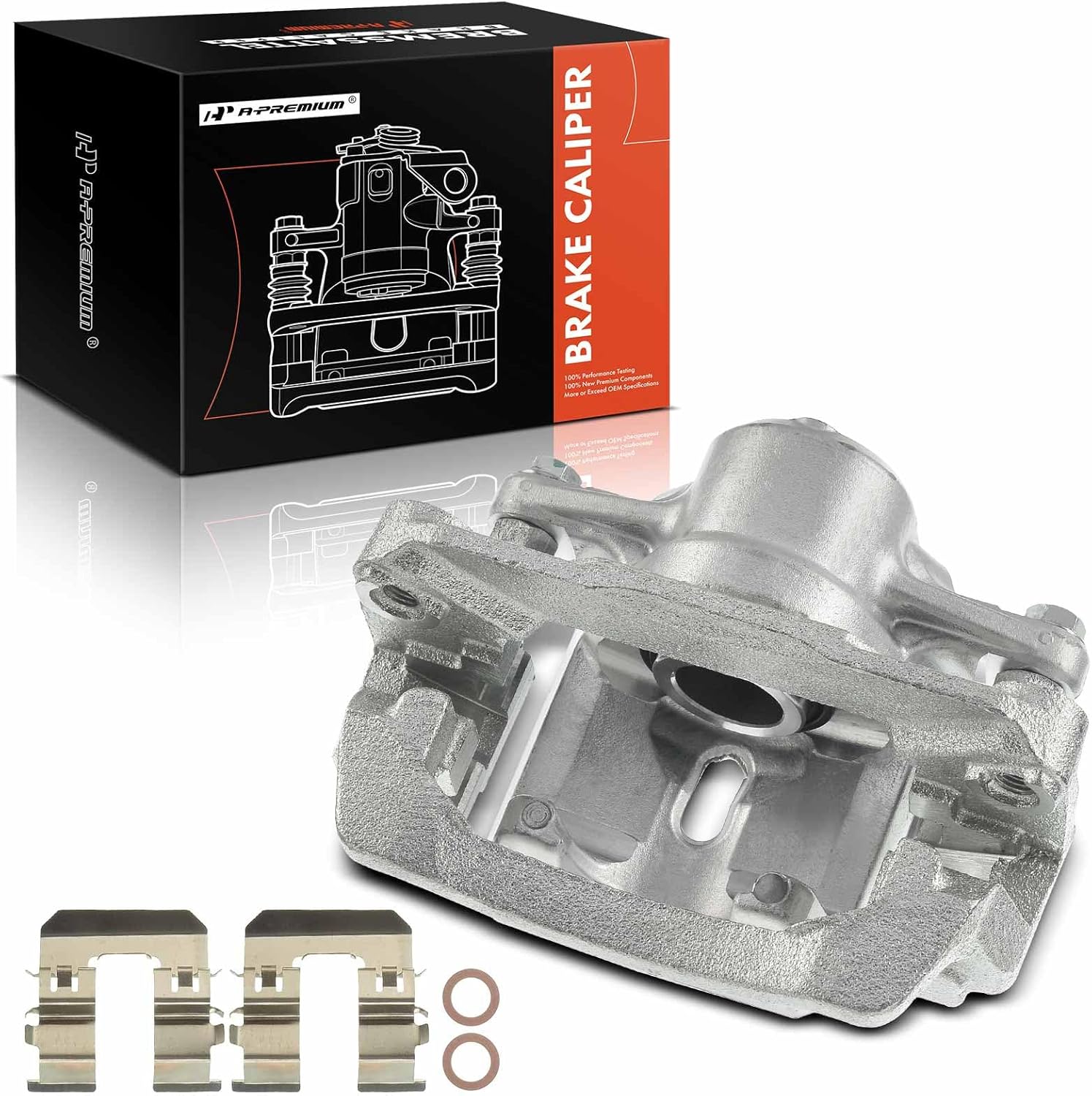 A-Premium Disc Brake Caliper Assembly with Bracket Compatible with Select Subaru Models - Legacy/Outback 2010 2011 2012 2013 2014, H4 2.5L - Rear Right Passenger Side