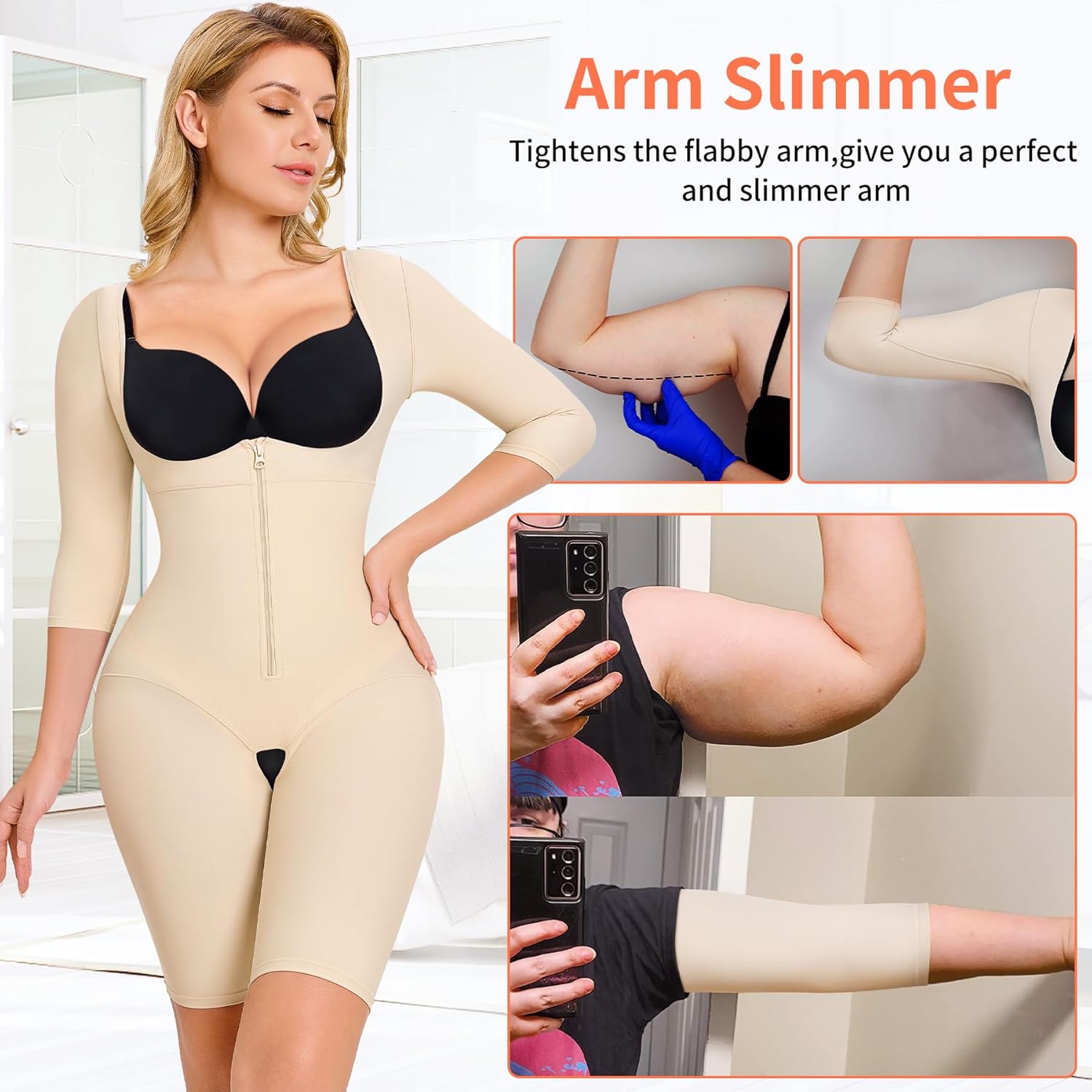 LANCS Shapewear for Women Tummy Control Fajas Colombianas Body Shaper Waist Trainer Post Surgery Compression Garment - Image 4