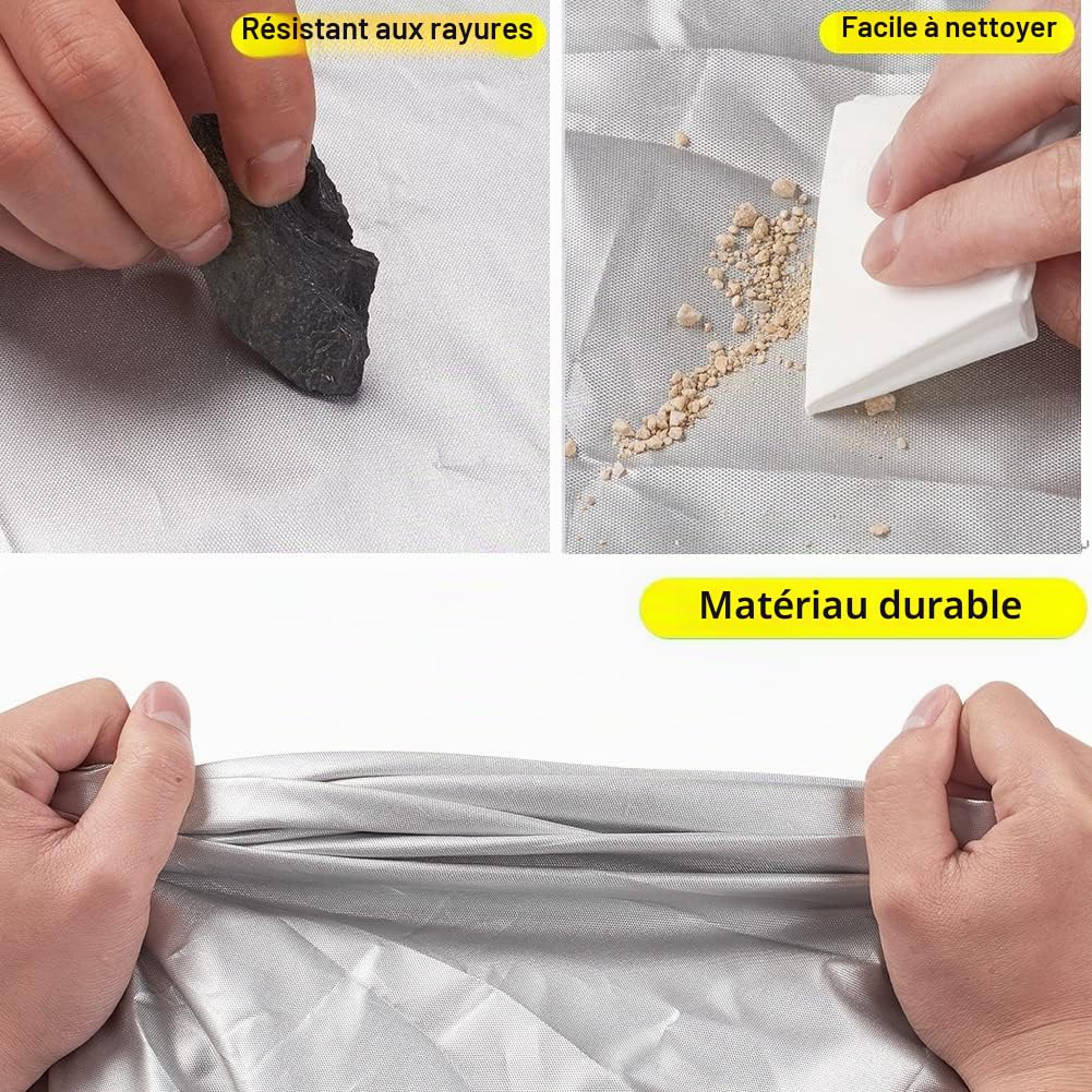 Blueshyhall Housse de Voiture Pickup, Tissu pour Ranger Hilux Tacoma Navara et Plus, 5,4 x 2 M Housse de Pick-Up 210T, Housse de Voiture Complète, Imperméable Bâche Intérieure et Extérieure