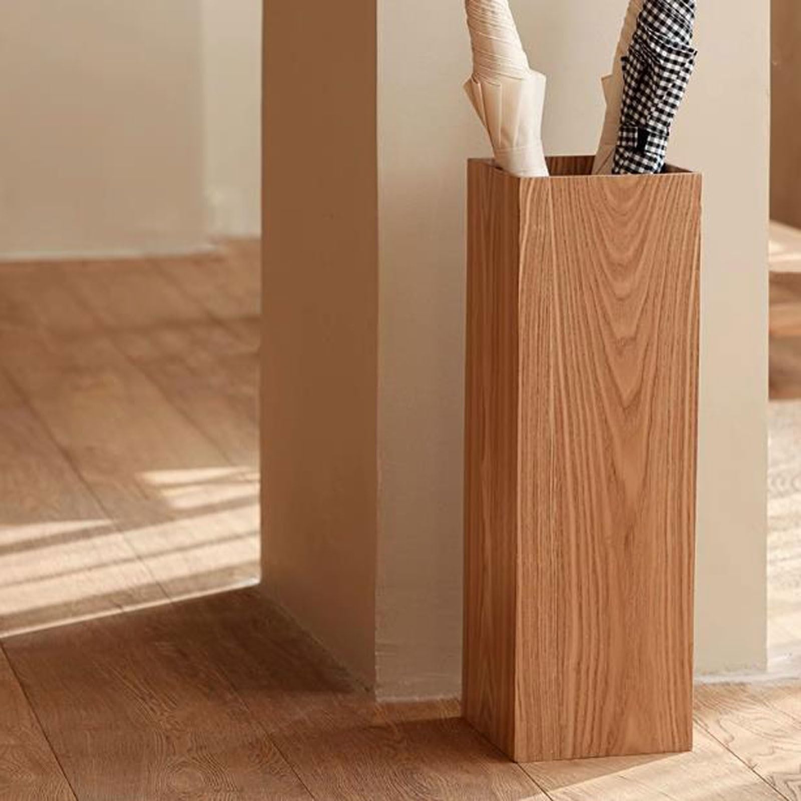 Porte-parapluie en bois pour canne autonome et cannes de marche, idéal pour l'entrée ou l'organisation du bureau à domicile (léger)