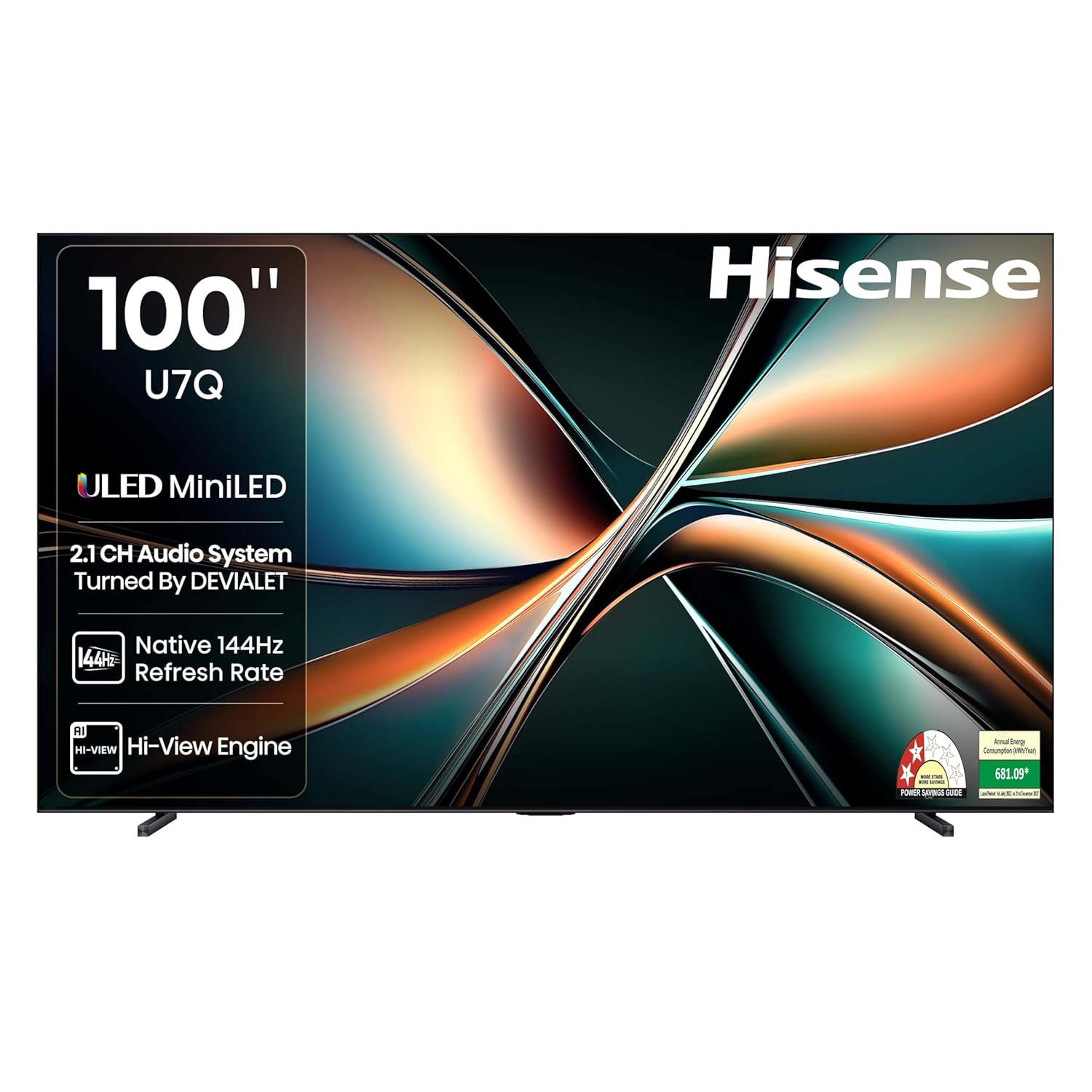 Hisense 253 cm (100 inches) U7Q Series 4K Ultra HD Smart QLED