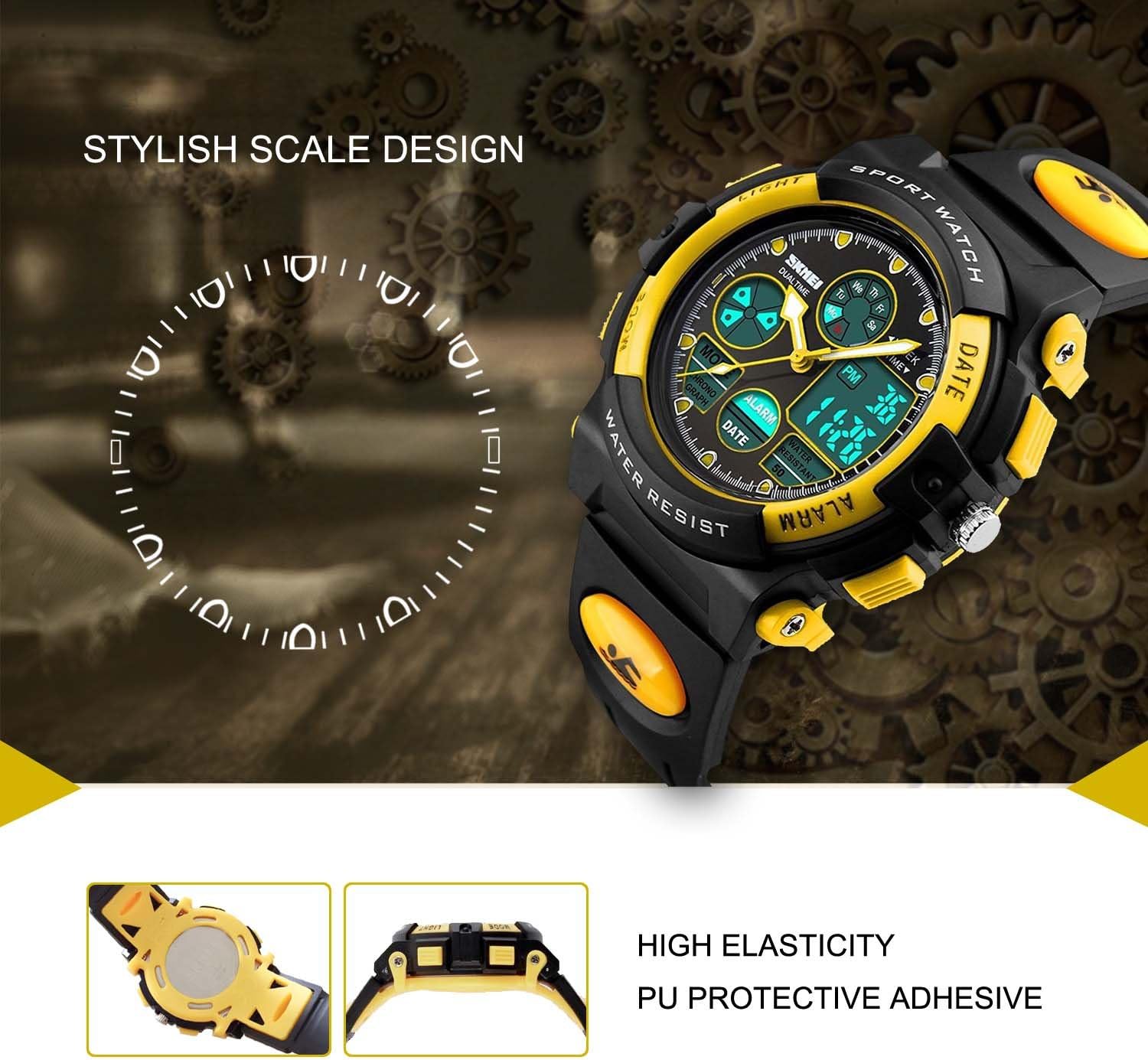 cofuo Kids Digital Sport Watch, Boys Girls Waterproof Sports Outdoor Watches Children Casual Electronic Analog Quartz Wrist Watches with Alarm Stopwatch