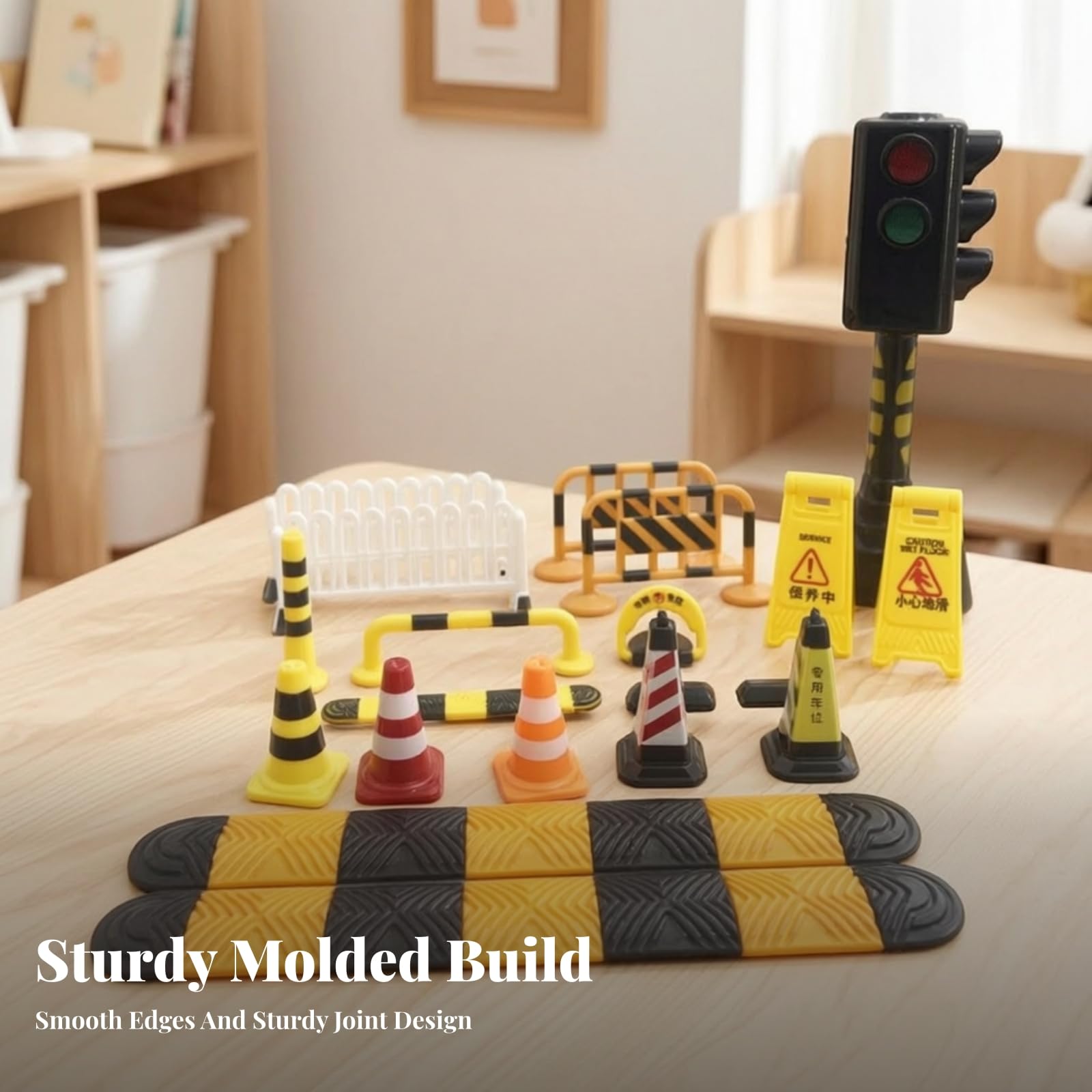 Modello di Traffico Le per Bambini | Colorato, Gioco Educativo l Traffico, Stimola la creatività, per Scrivania, Stile B