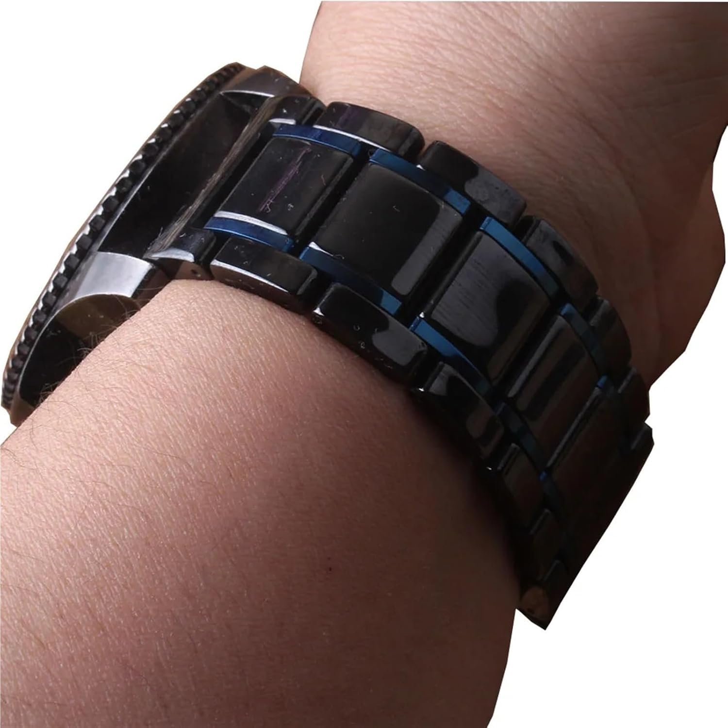 Quick-release Watch Band Ceramic Watch StrapStainless Steel Folding Clasp Unisex