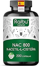 NAC N-Acetyl-Cysteine 800 mg - 200 Capsules I High Bioavailability for Over 6 Months I NAC N-Acetyl-L-Cysteine Natural Quality, No Additives and Vegan