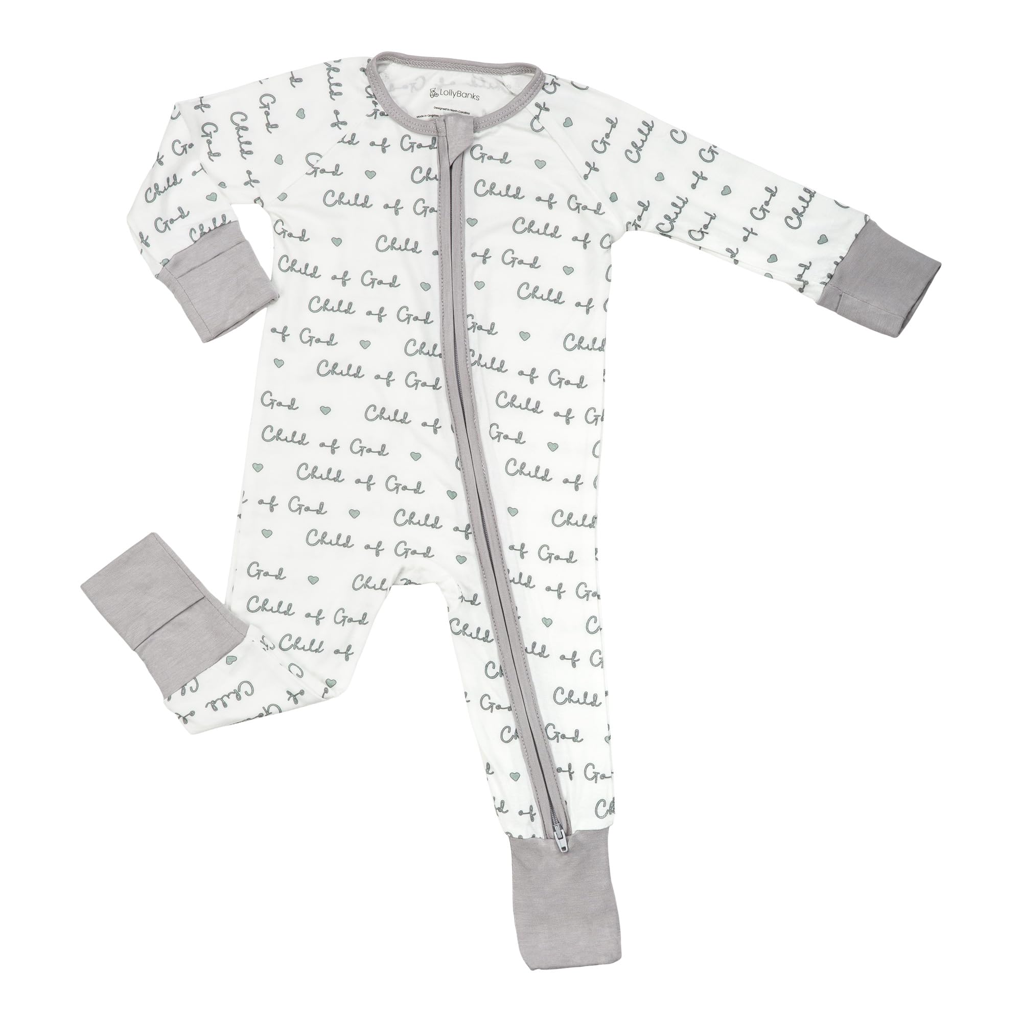 LollyBanks Baby Pajamas, 2-Way Zipper Romper, 95% Viscose Made from Bamboo and 5% Spandex, Baby Sleepers