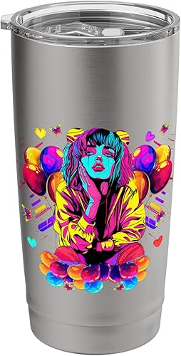 Streetwear synthwave 80s 90s retro anime Emo clown fashion Stainless Steel Insulated Tumbler