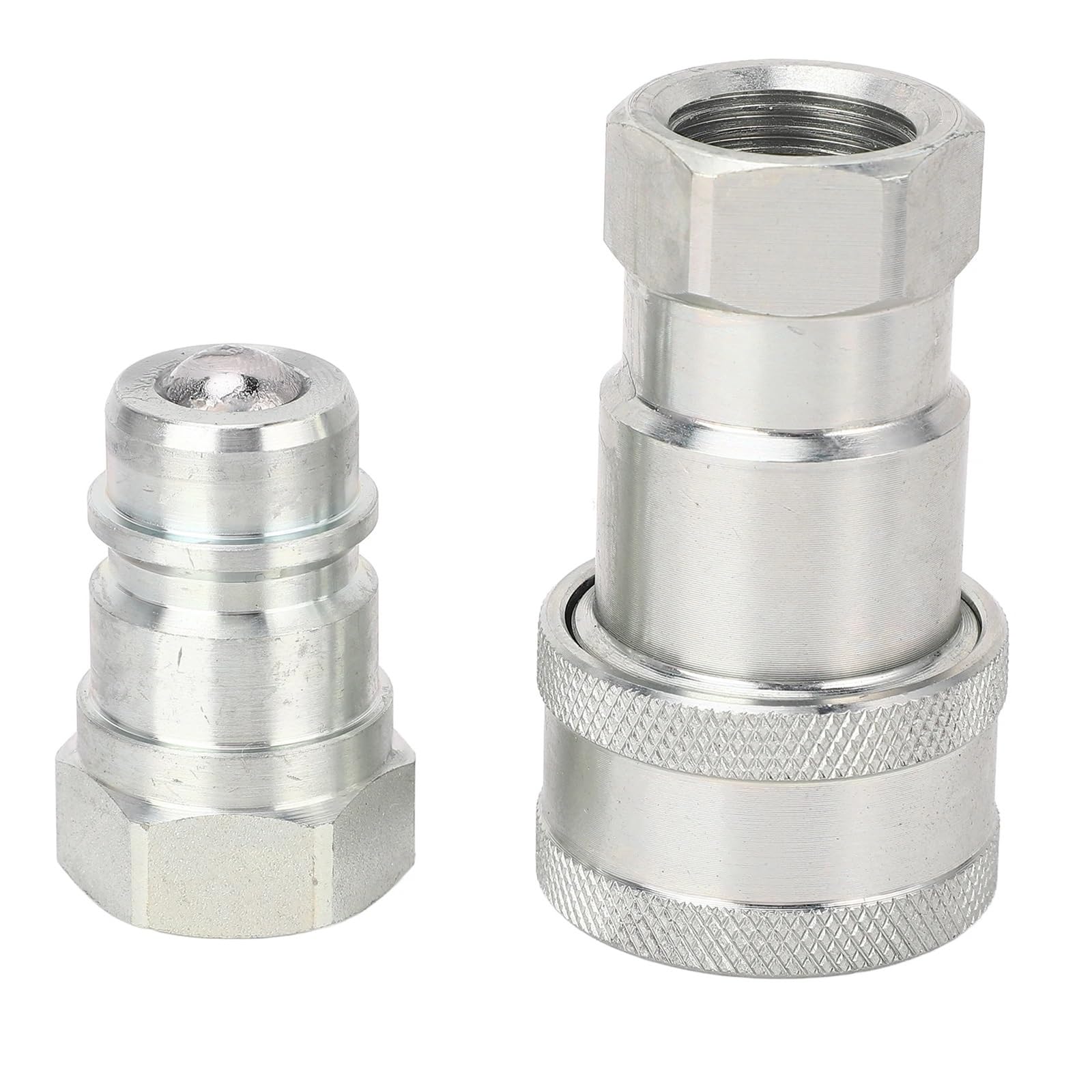 Coupleur hydraulique mâle et femelle ISO 7241-A, 2 pièces, 1/2 po NPT, raccord rapide hydraulique avec capuchons anti-poussière