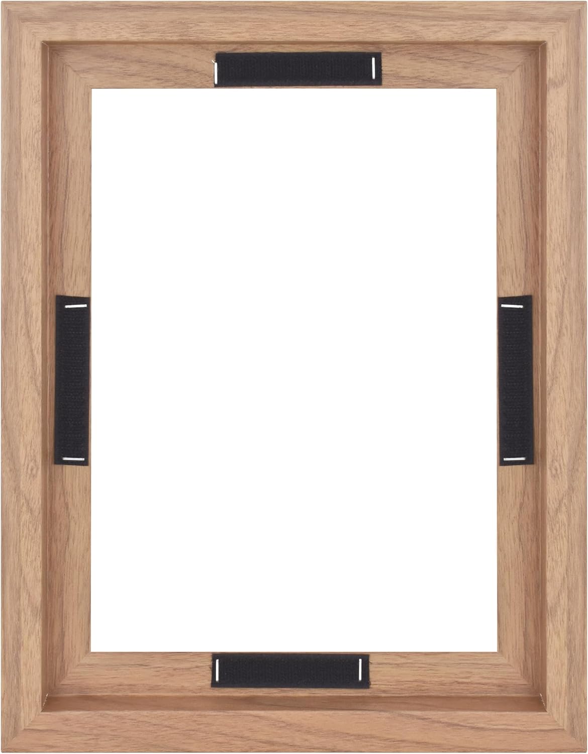 MCS Canvas Float Frames 9x12 Frame, Walnut Wood Grain for Finished Canvases, Vertical & Horizontal Wall Hanging Large with Adhesive for Canvas Paintings (1-Pack) 9x12 Walnut Woodgrain