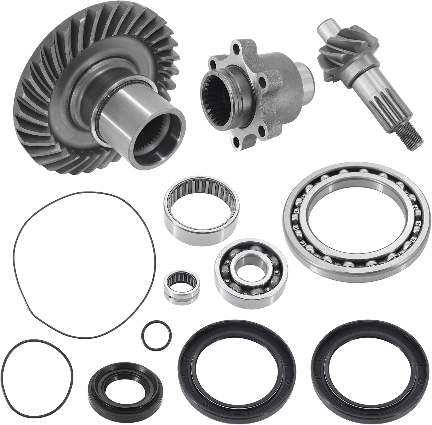 Dokili Complete Rear Differential Rebuild Kit for 2004 2005 2006 2007 Yamaha Rhino 660 YXR660F 4X4 5UG-46101-01-00 5UG-46101-10-00 Repair