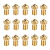 15pcs Brass Nozzle Set for Anycubic Kobra 3D Printer 7pcs 0.4mm Nozzles and 2pcs 0.2mm 0.6mm 0.8mm 1.0mm Brass Nozzle Set for Anycubic Mega, Mega X, Chrion, Kobra, Kobra Neo