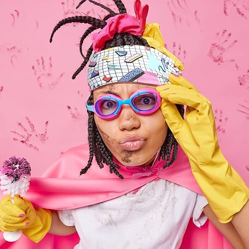 Miniatura 3 de 4 Pcs Retro Neon Head Wraps for Women, 80s 90s Style Bandana Headbands, Soft Yoga Sport Hairbands for Party, Hiking, Cycling, Running, Unisex