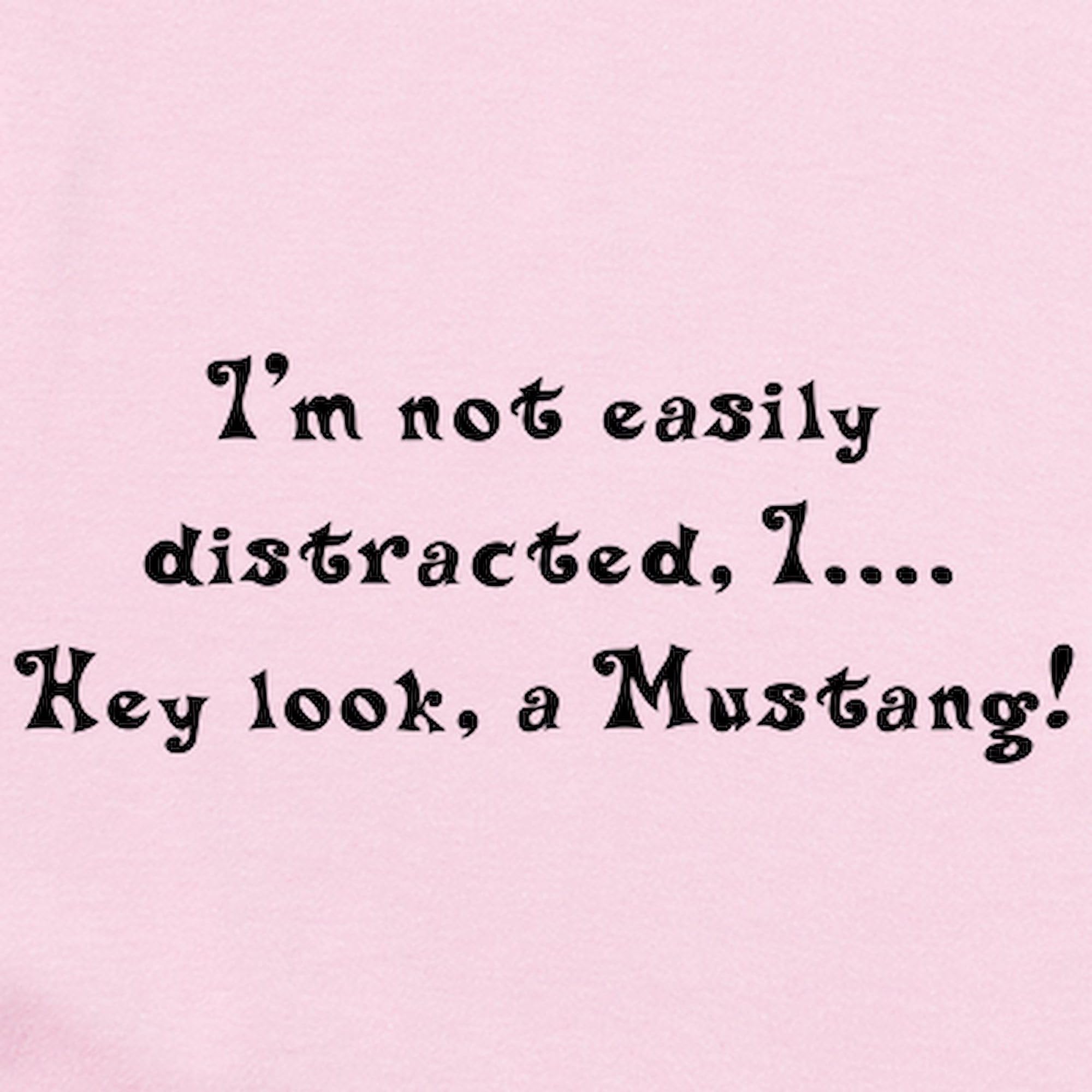 CafePress Distracted by Mustangs Infant Bodysuit Cute Infant Bodysuit Baby Romper Petal Pink