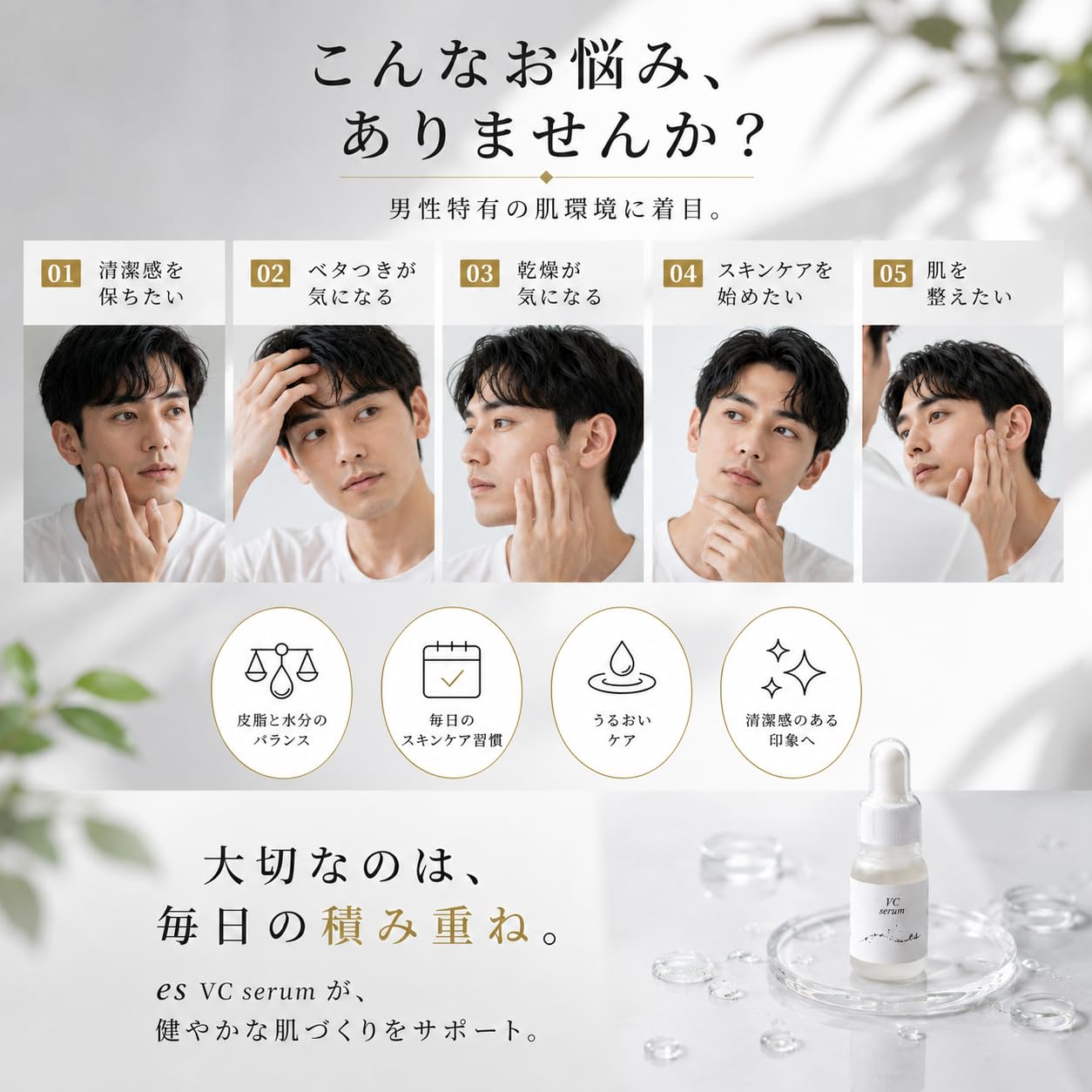 Amazon | 【メンズ美容液】es VC serum ビタミンC誘導体配合 ヒト型