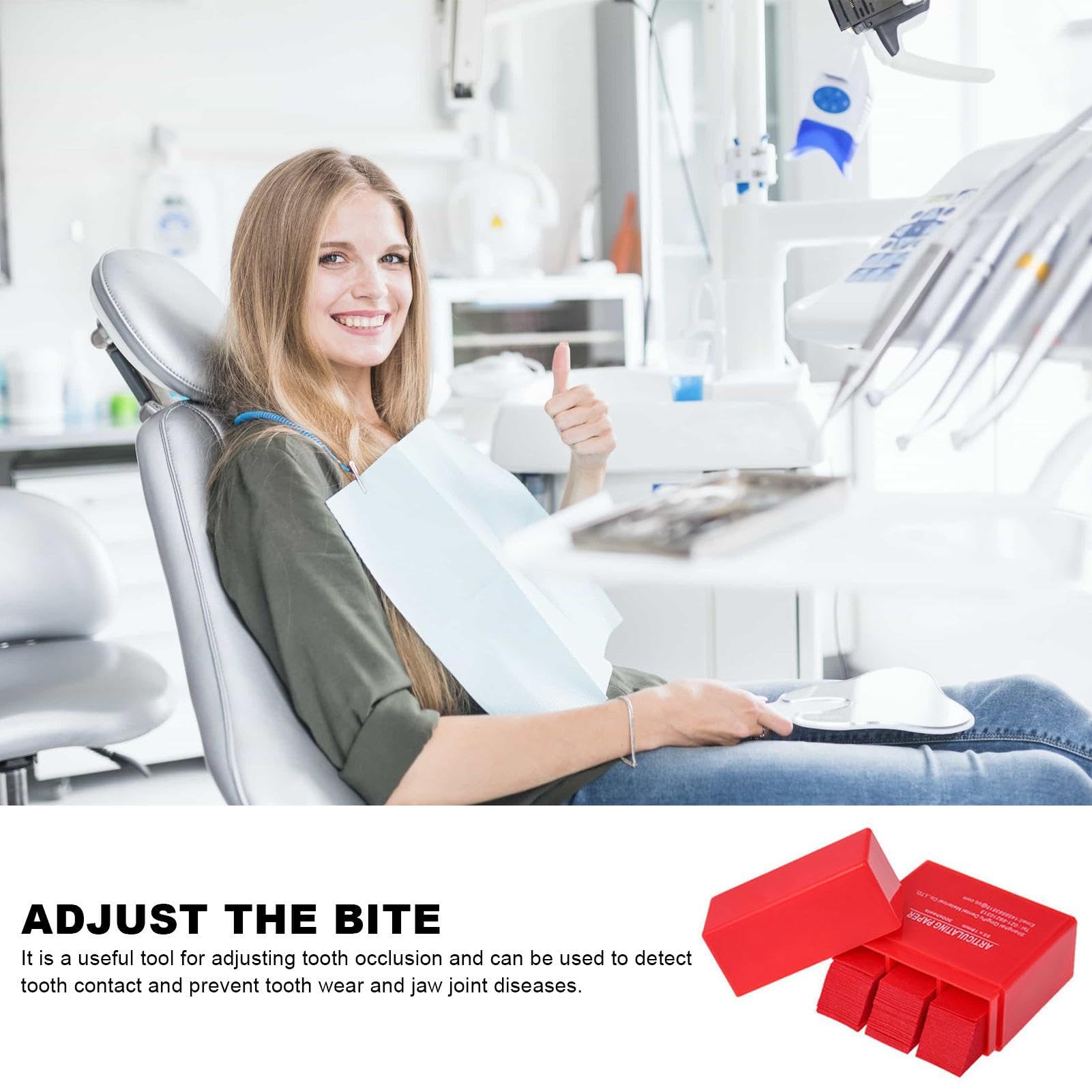Tsuchiya Mordida Dental Papel Articulado 300 Hojas Alta Sensibilidad Ajuste Oclusal