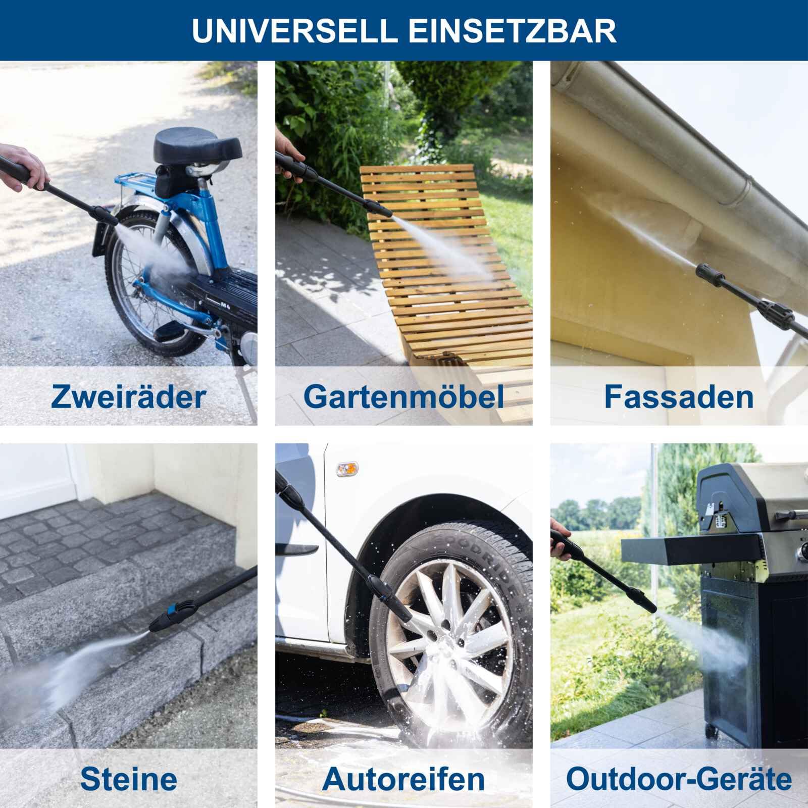 Scheppach Hochdruckreiniger SHD180 Terrassenreiniger mit 180 Bar & 2400W
