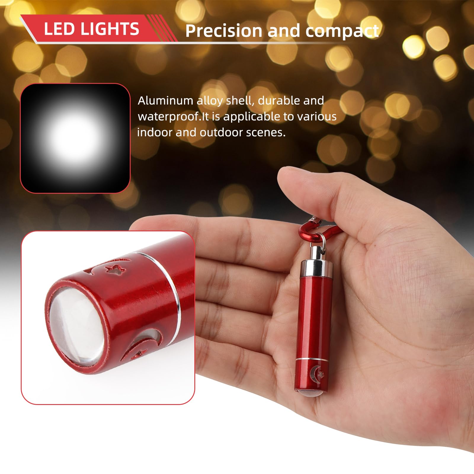Portafoglio Donna Piccolo XLKJ 24 Pezzi Portachiavi Torcia Mini Lampada, Torcia LED Per Bambini Torcia LED Portatile