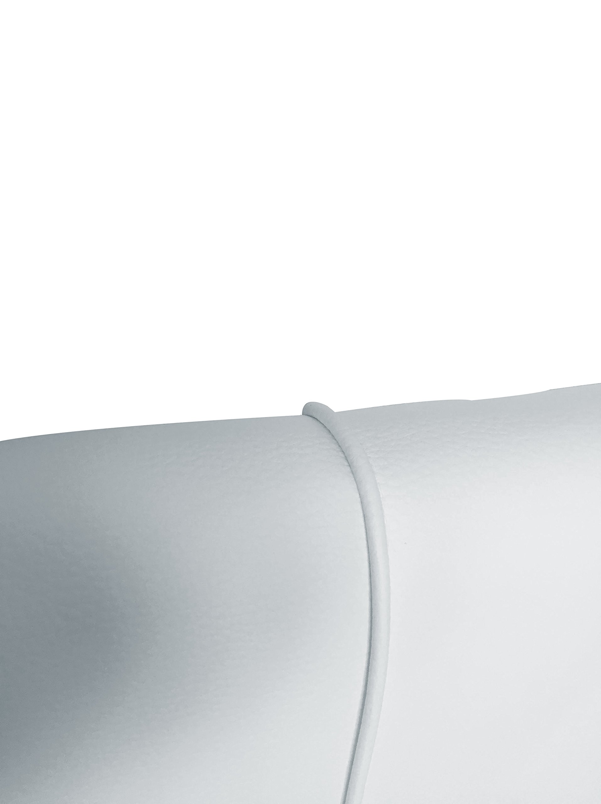 SUENOSZZZ-ESPECIALISTAS DEL DESCANSO Cabecero de Cama Square tapizado en Polipiel para Camas de 90 (100 x 57 cm) Polipiel Blanco