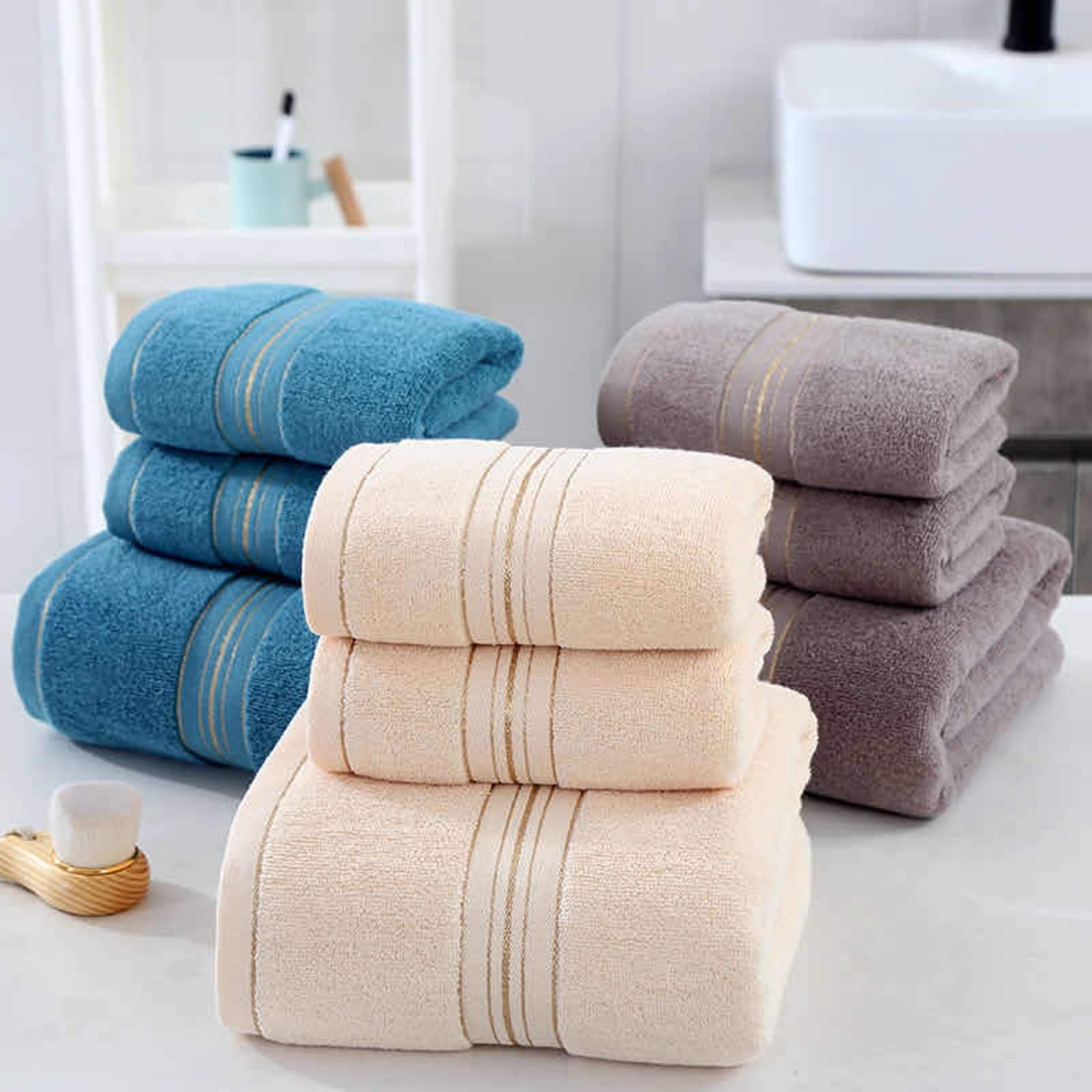 Juego de Toallas de baño de Tres Piezas para Adultos, Toalla de baño de Alta absorción, Toalla