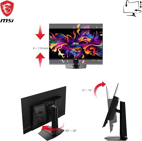msi MPG 321URX QD-OLED 31,5" 4K UHD Gaming Monitor - Pannello OLED Quantum Dot 3840 x 2160, 240Hz / 0,03ms, 99% DCI-P3, ΔE≤2, DisplayHDR True Black 400, KVM, RGB - DP 1.4a, HDMI 2.1, USB Type-C - 5